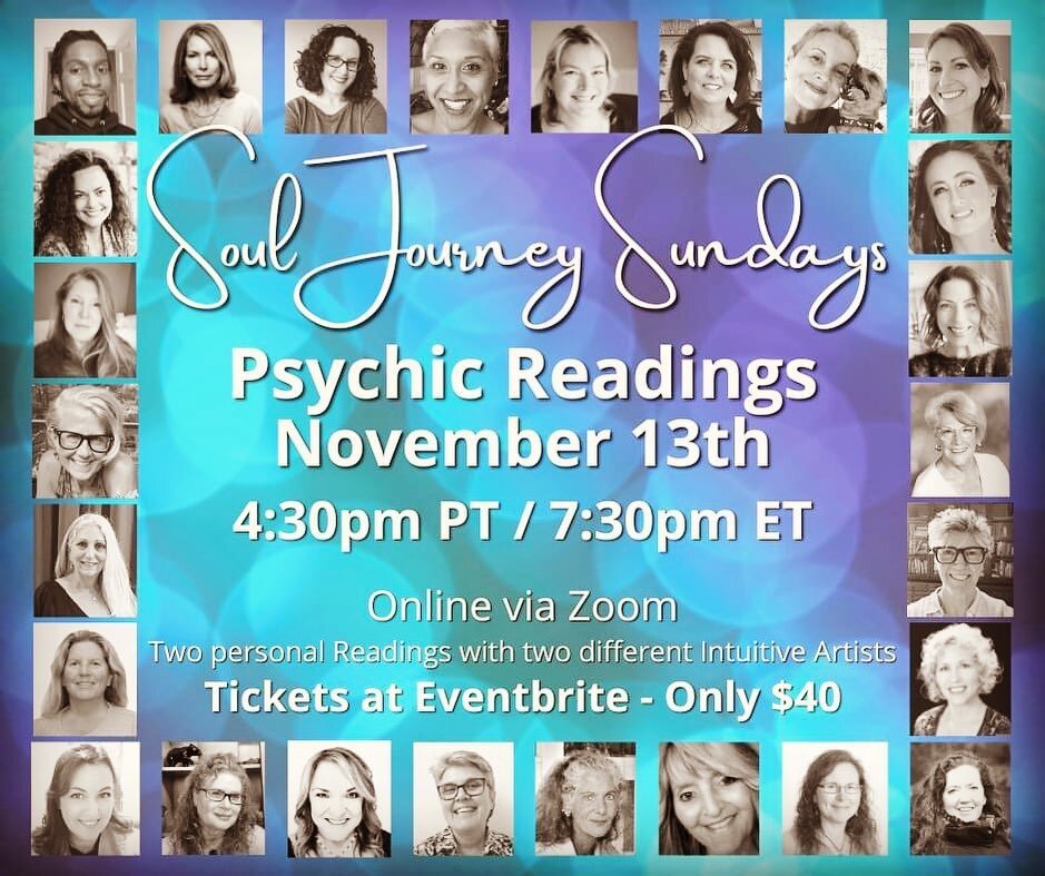 Come join us on Sunday November 13 for an opportunity to experience an array of psychic tools and talents. We will work in different ways to serve your spiritual needs, never a dull moment. You&rsquo;ll have a chance to sit with two different psychic