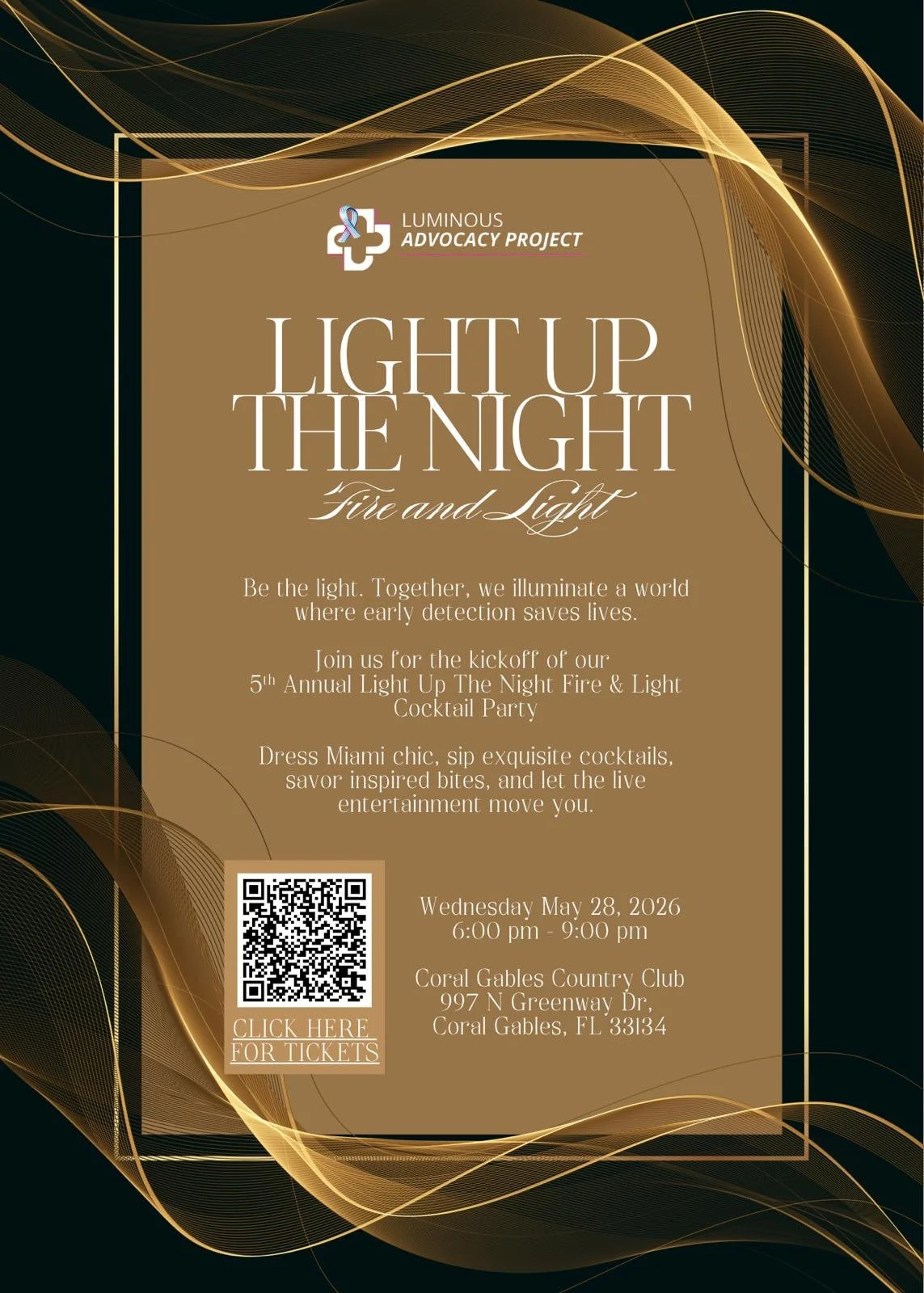5th Annual Light Up The Night           Fire &amp; Light Cocktail Party</span>