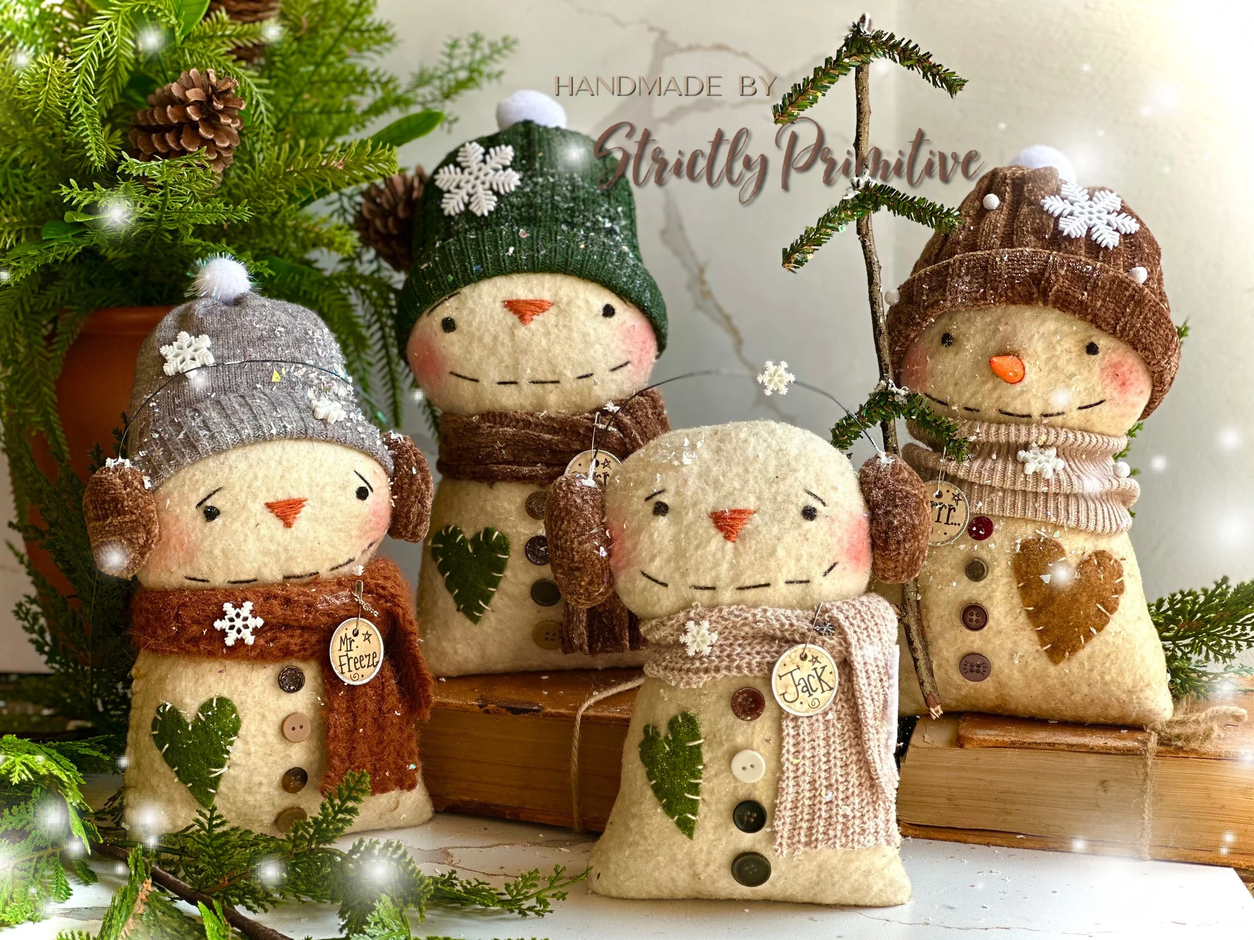 Our signature handmade snowmen (SMALL)