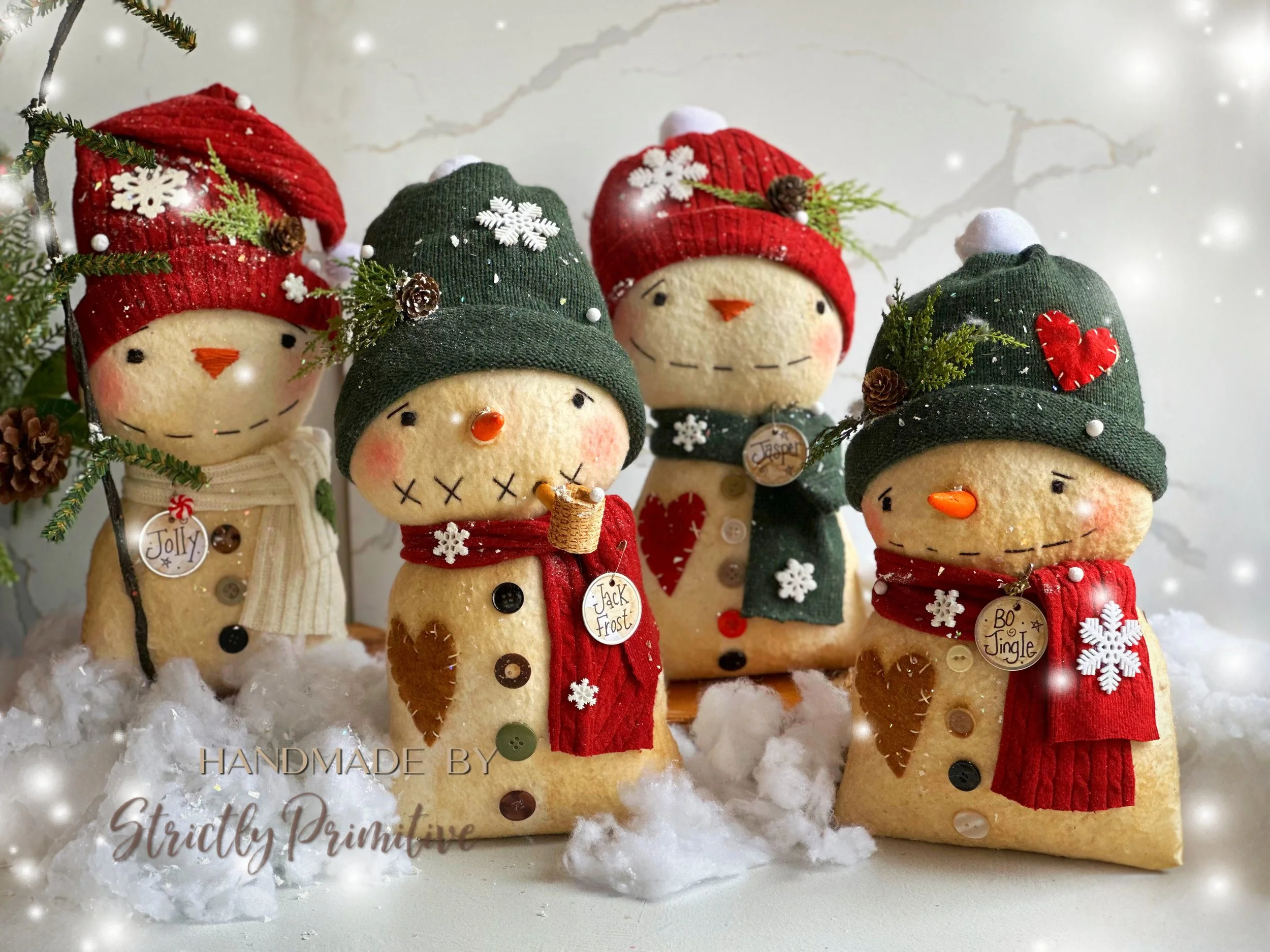 Our signature handmade snowmen (LARGE)
