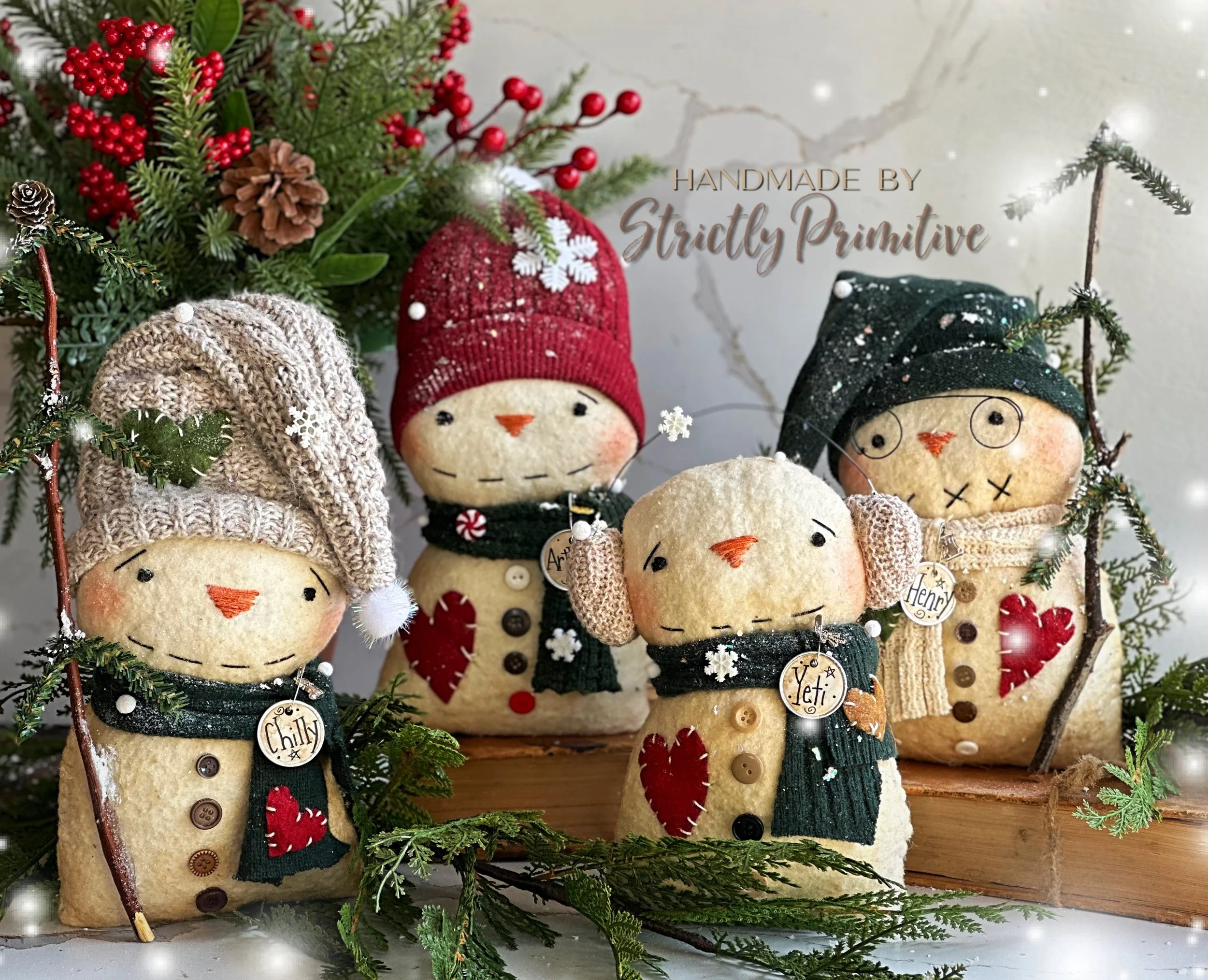 Our signature handmade snowmen (SMALL)