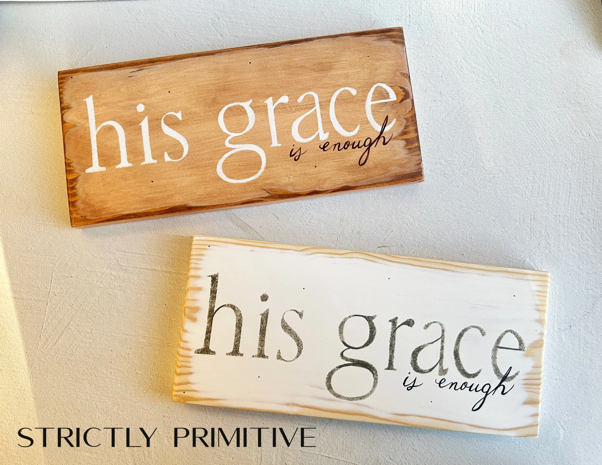Hand Painted Wooden “His Grace ” Sign