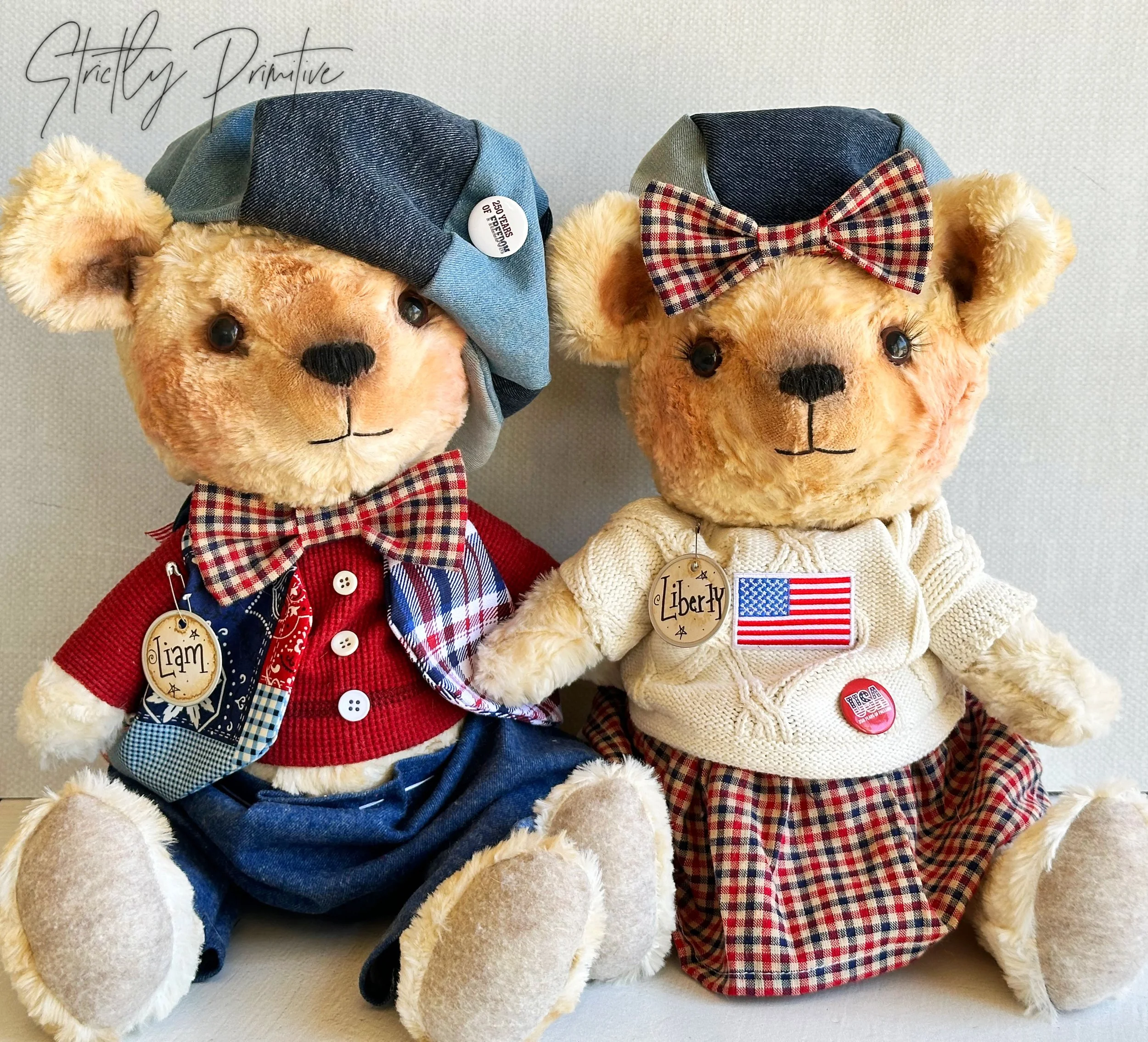 **NEW** Strictly Primitive Patriotic Teddy Bears