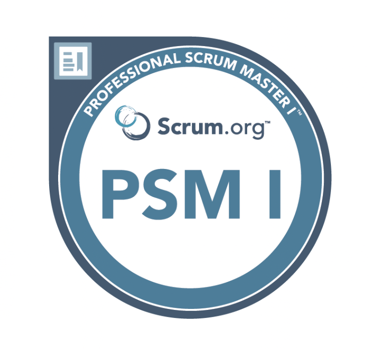 Professional Scrum Master 1 logo.