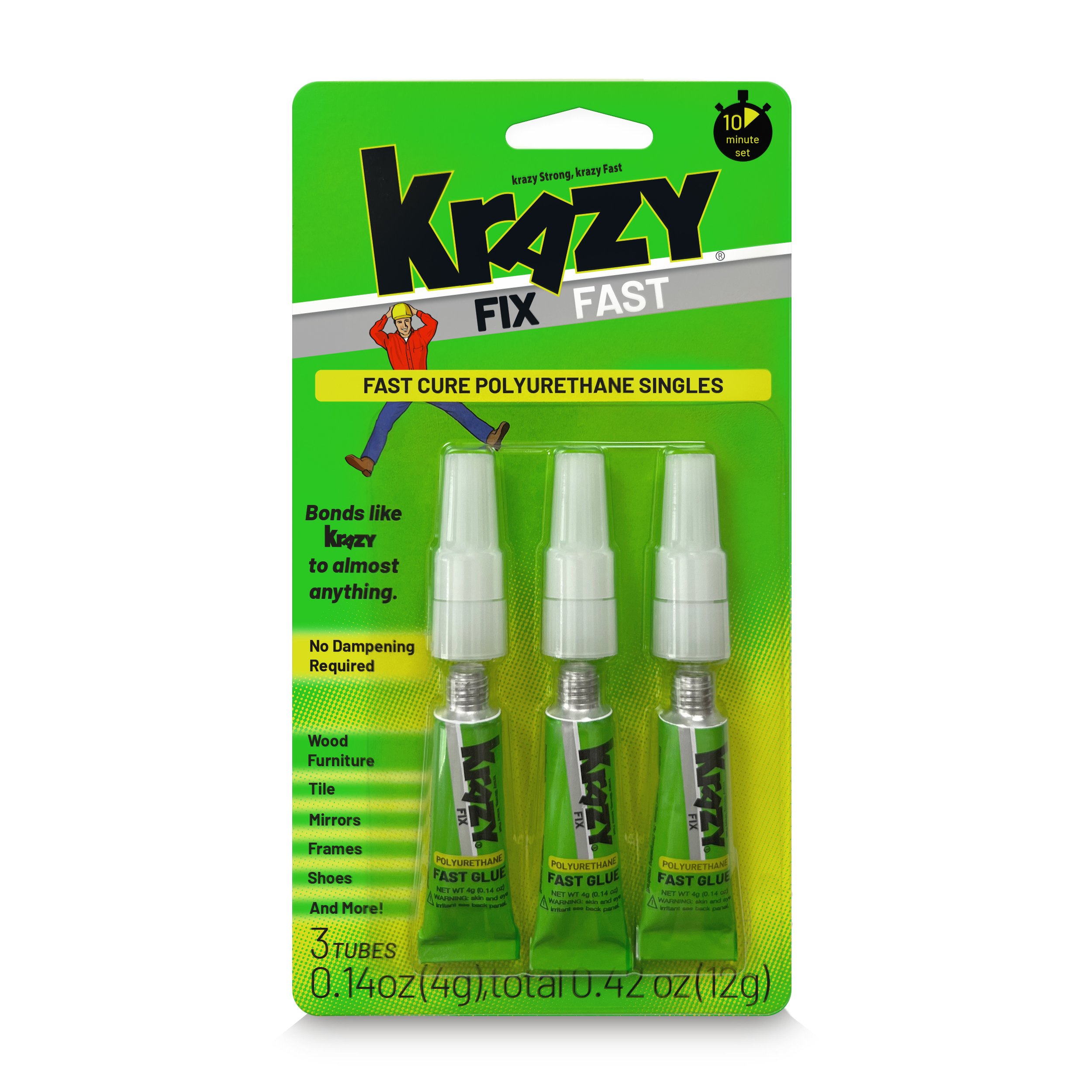 Krazy Fix Clear Glue for Fabric, Heavy Duty Adhesive, Washable, 100%  Waterproof Glue with Permanent Bond, 2.0 fl. oz. Tube
