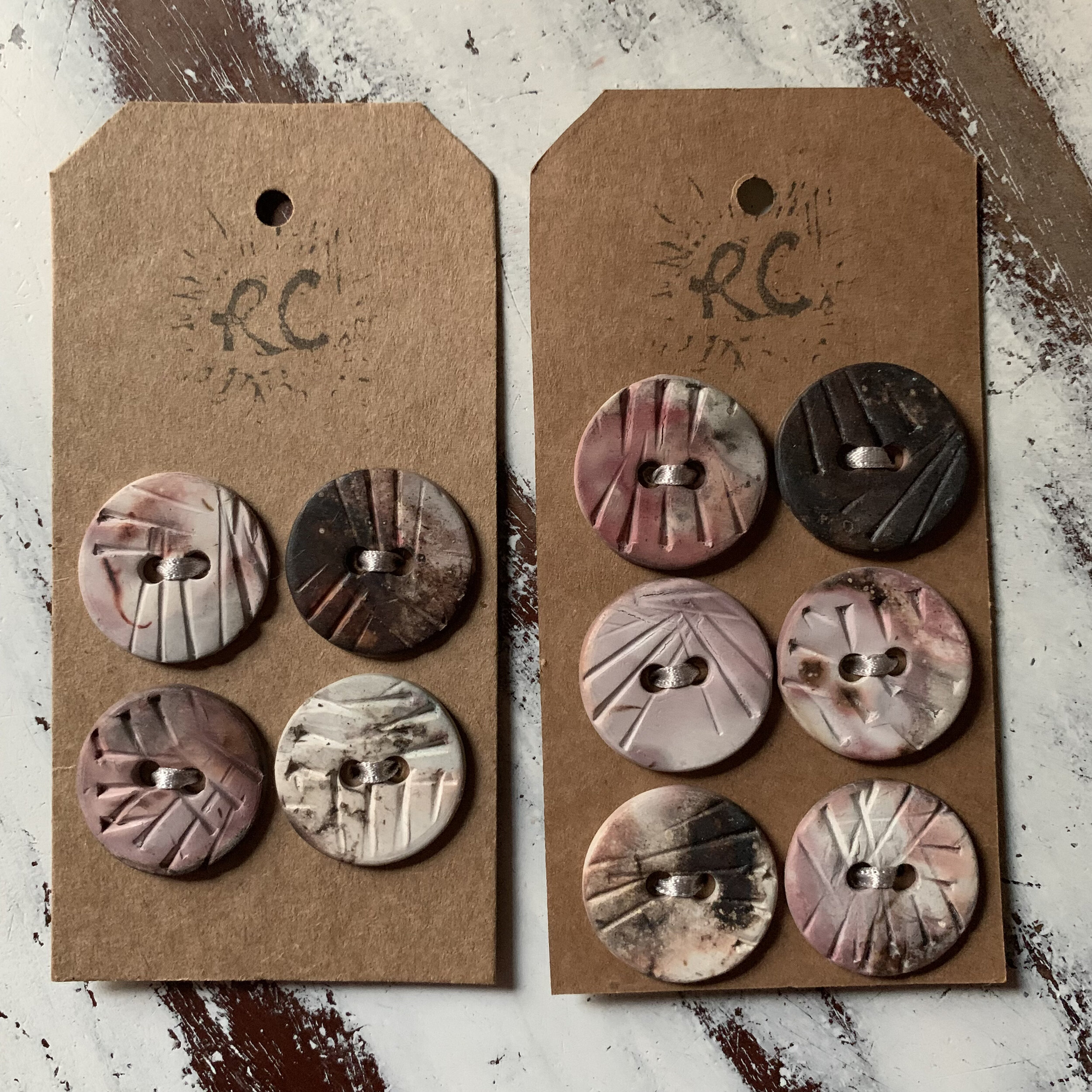 Pit Fired Buttons