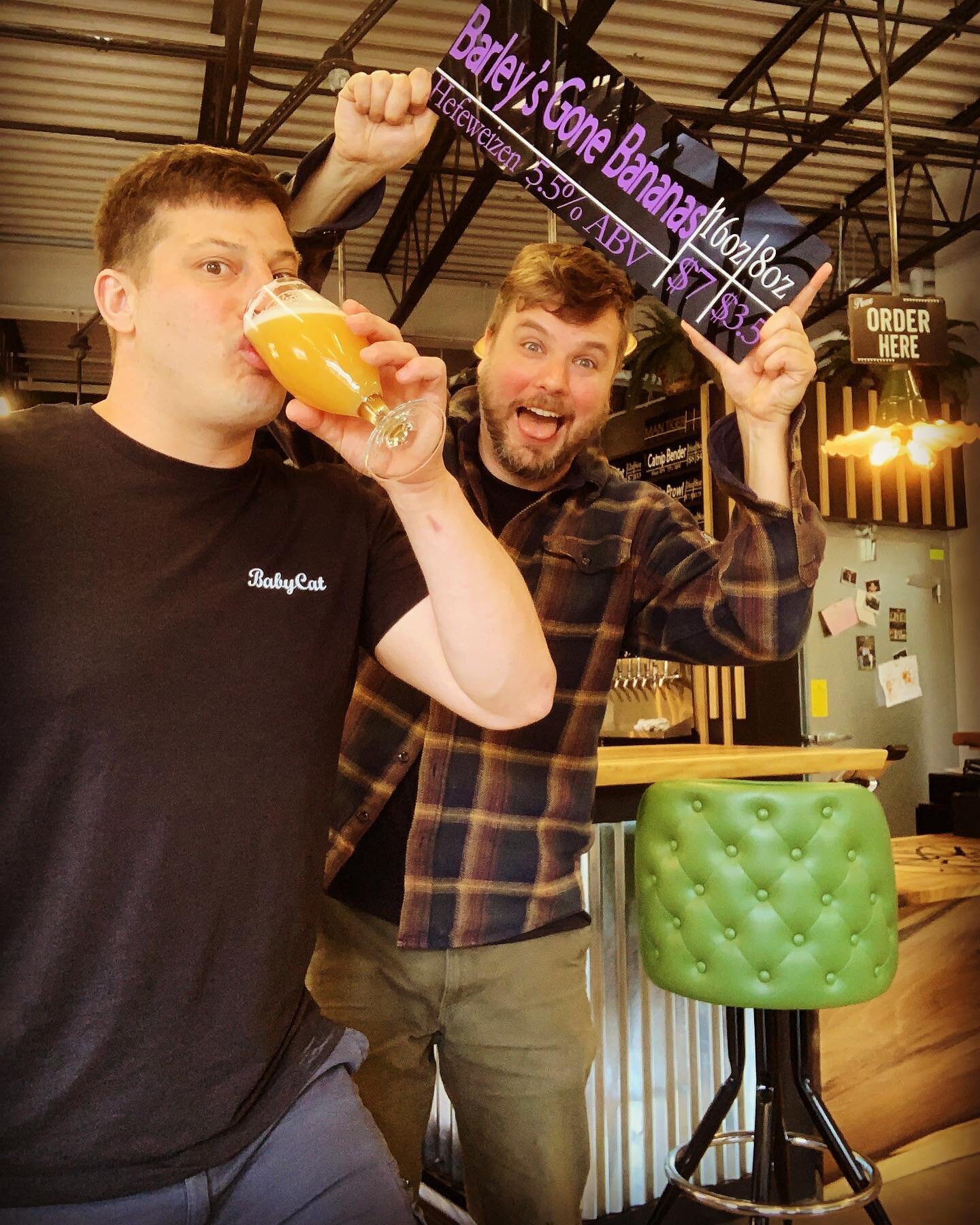 What&rsquo;s going on with Sam &amp; Phil? They&rsquo;re celebrating the launch of Barley&rsquo;s Gone Bananas! A Hefeweizen, Barley&rsquo;s is delicious with notes of banana &amp; clove. A wheat beer, it has a bit of spice yet is very smooth. We are