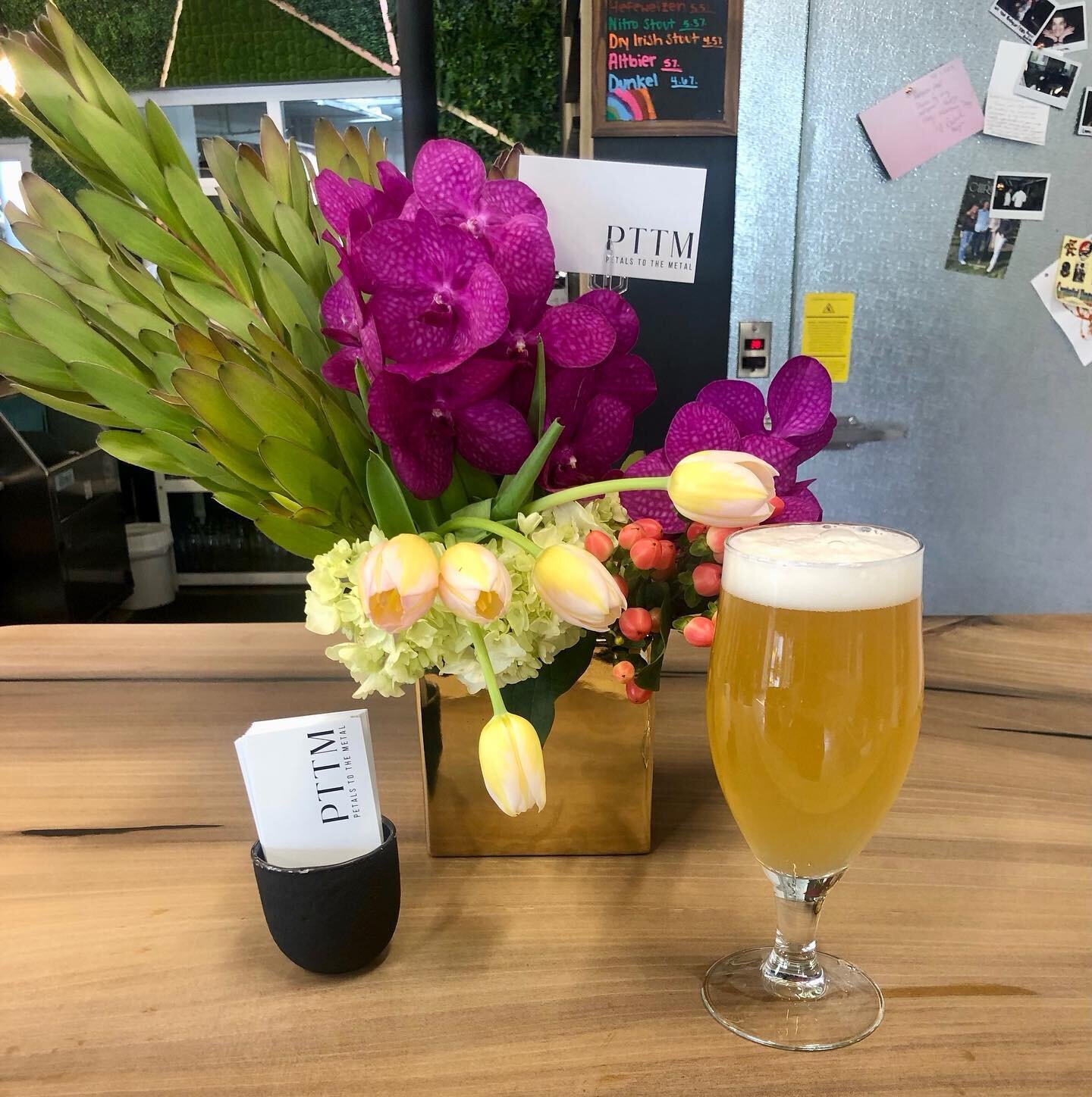 Beautiful day inside &amp; out here at BabyCat! We&rsquo;ve got @steeze.burger &amp; @capcitytrivia here tonight!! Come check out a preview of our Mother&rsquo;s Day bouquet bar - these gorgeous blooms by @petalstothemetalfloristdc