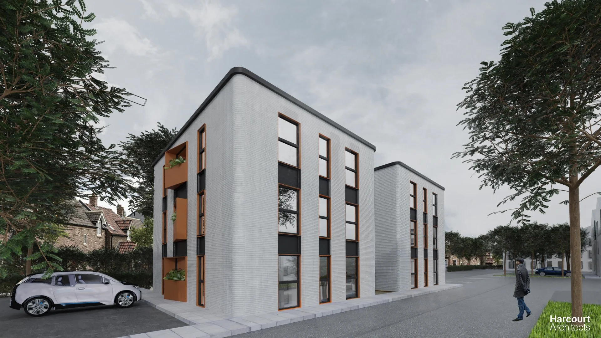Social Housing Project 3D Construction Printing Sequence