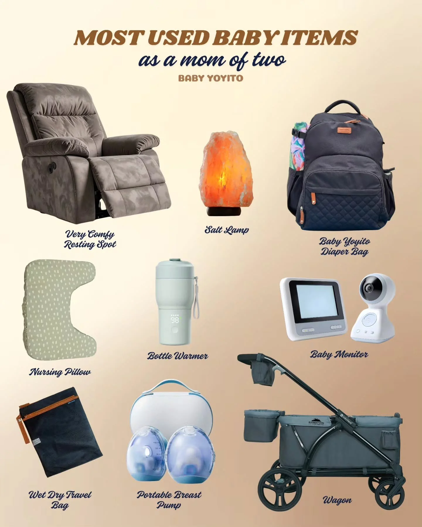 As a two-time mom, these 9 items have been my most-used, most-loved, and most real-life practical essentials. 💛 These are personal recommendations that truly made everyday life easier:
1️⃣ A comfy chair or recliner &mdash; Midnight feeds and contact