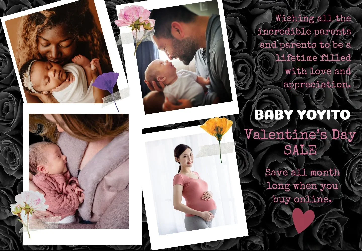 Show yourself some love this Valentine's Day. 

Because the best gift is something parents actually need.

Our Valentine&rsquo;s Day Sale is LIVE and every item on BabyYoyito.com is on sale 🎉

✨ The perfect diaper bag for twins, growing families, or