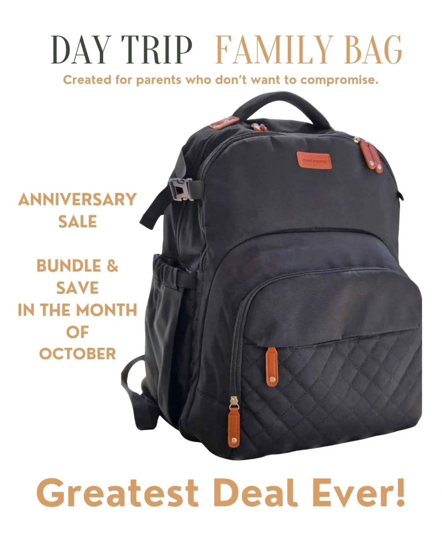 Celebrate 10 years of marriage and 5 years of parenthood innovation. 

Time to get yourself the ultimate travel bag, best parent hack, sweetest baby shower gift, or smartest parenthood upgrade.

SAVE BIG IN OCTOBER! Our greatest deal ever, for EVERYO