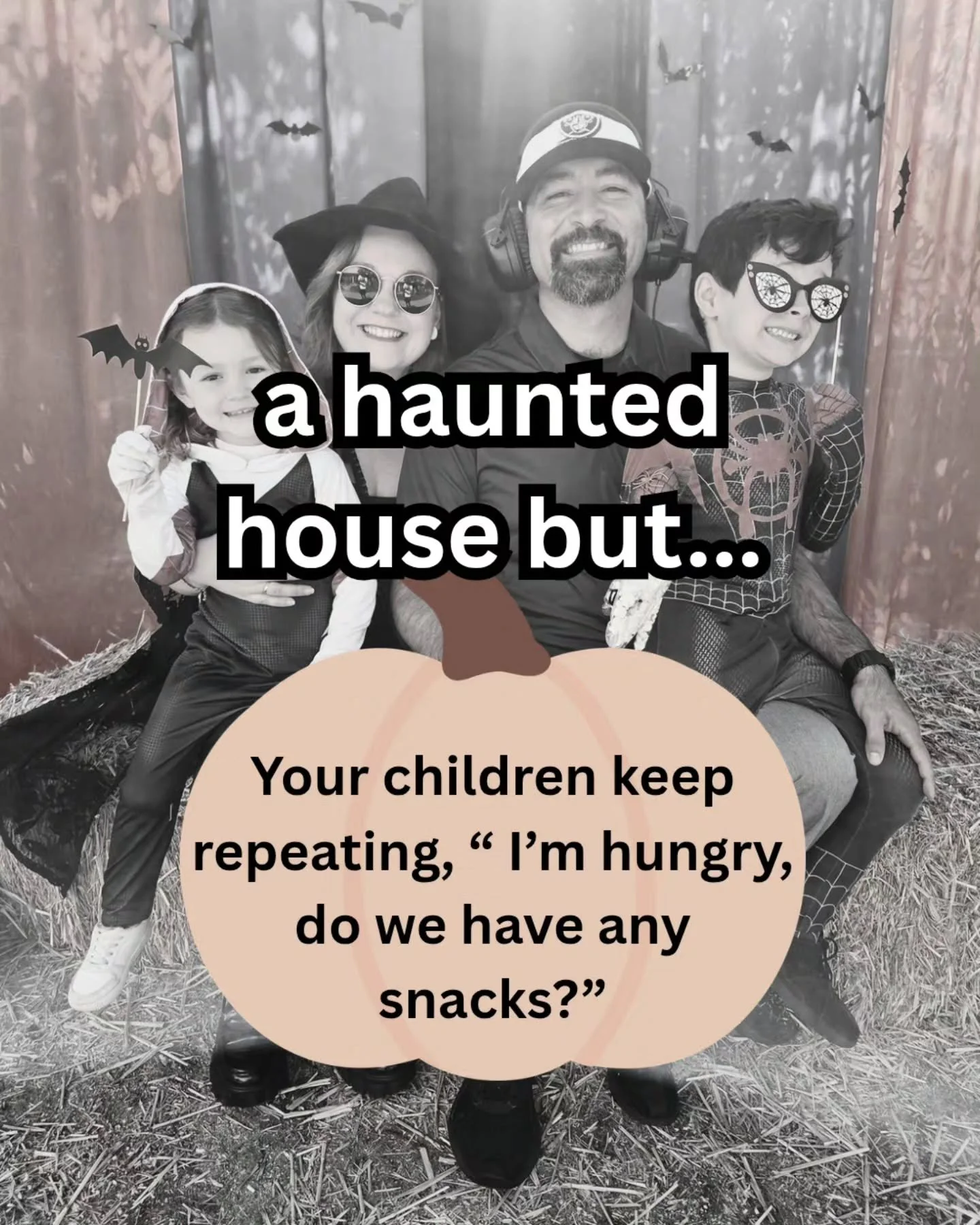Halloween week with children can be scarier than any haunted house. No fog machine needed. Just a 3 year-old doing the plank in the parking lot and a 6 year old not wanting to be at another pumpkin patch.

Swipe through, then tell me in the comments 