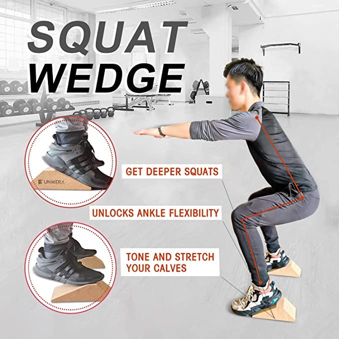 2pcs Cork Squat Wedge Block Non Squat Ramp,squat Platform For Heel