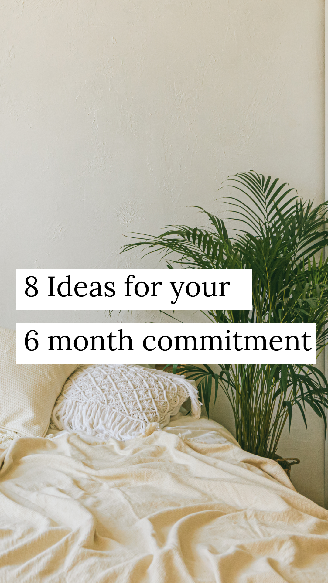 8 Ideas For Your 6 Month Commitment