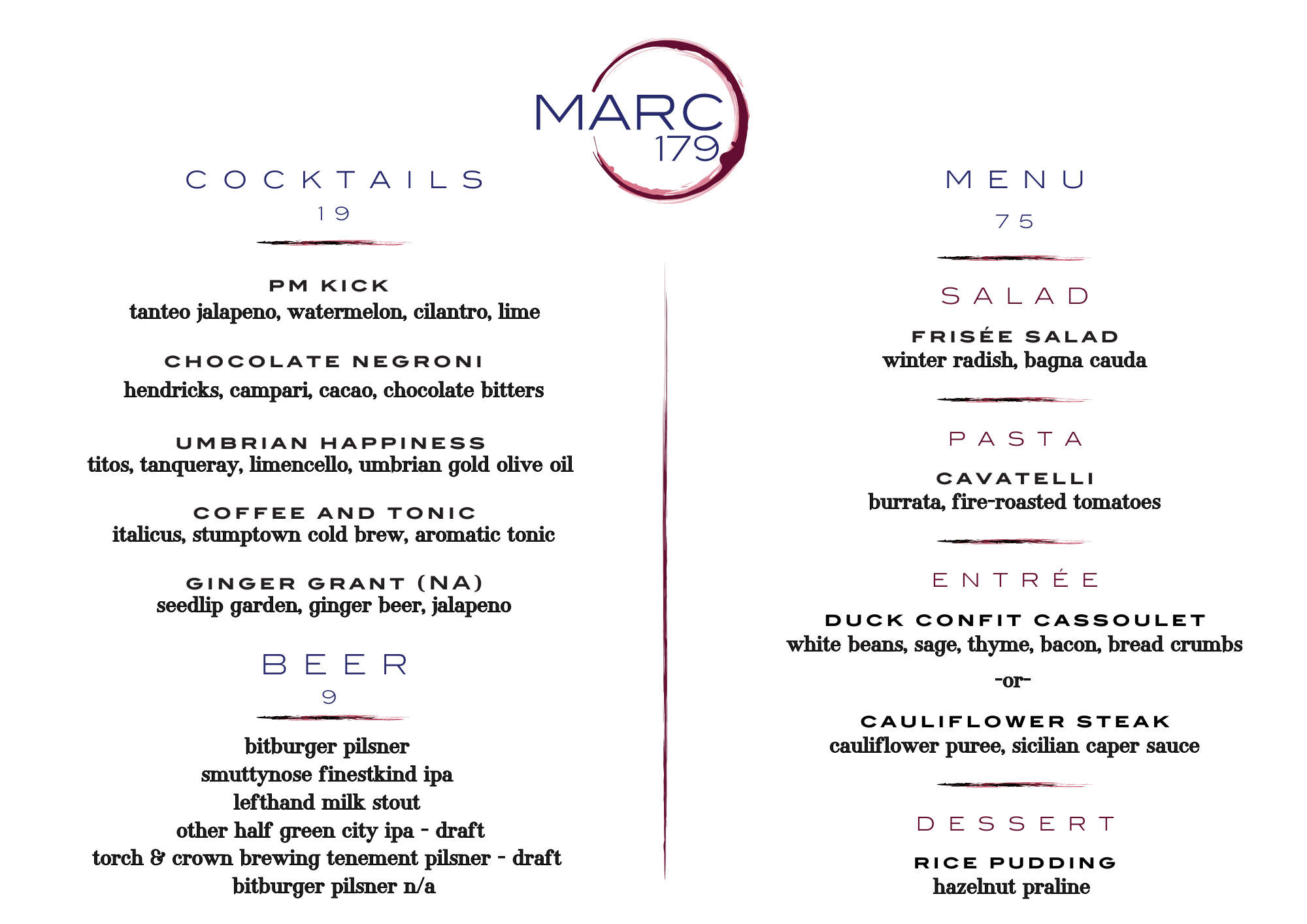 Chef Marc Murphy's Tribeca Restaurant — MARC MURPHY