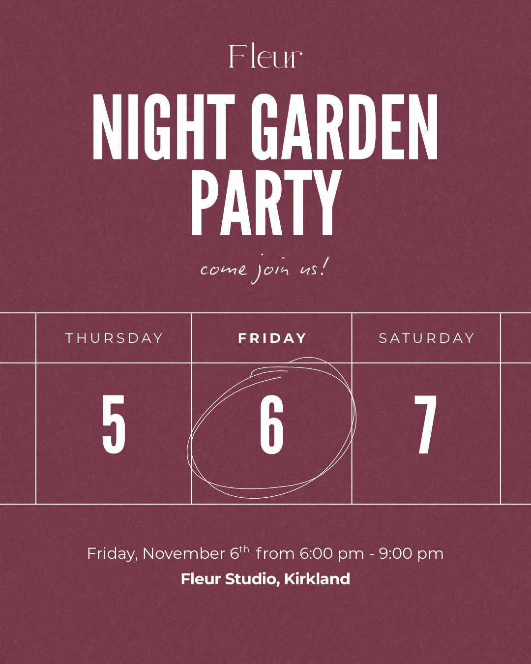 Fleur Soirée: Night Garden Party