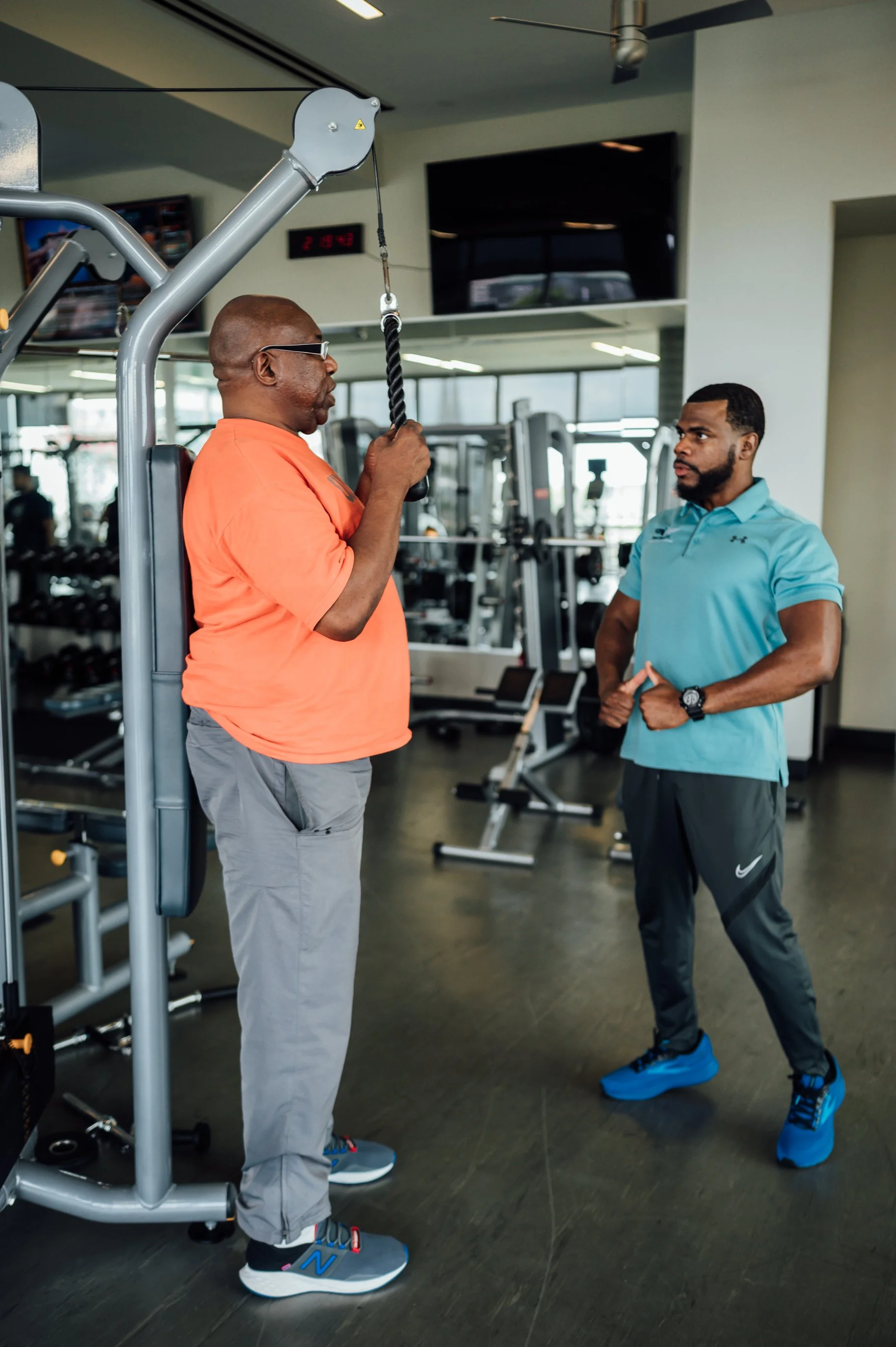 Strength training with patient and  Dr. Miller  Feel Free PT