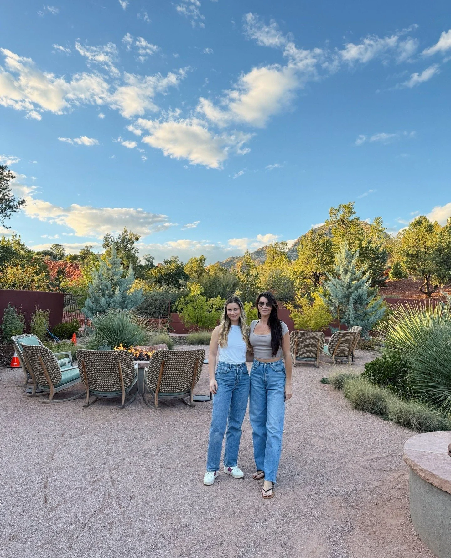 You're looking at the photoshoot production DREAM TEAM right here!⁠
⁠
Last week @sarah_bows and @cgm.13 dusted off their hiking boots and tarot cards to head to Sedona for a lifestyle photoshoot for @thewilderesortsedona. The 4-day adventure included