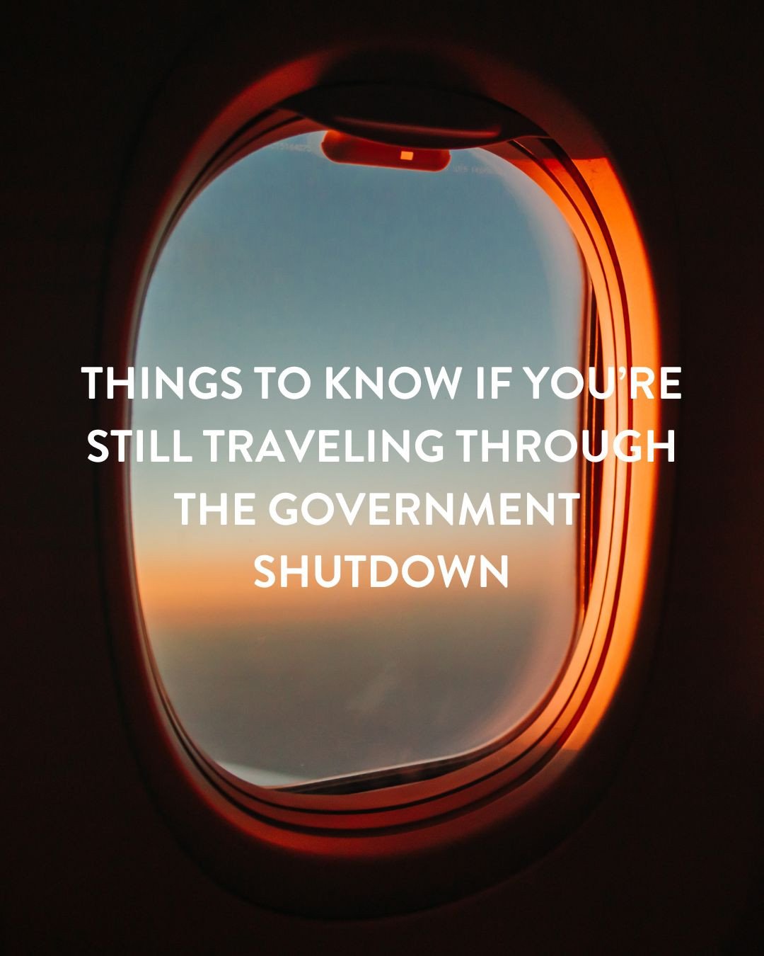 Still having to get on a plane during the shutdown? Not ideal.⁠
⁠
For us, traveling is a big part of our job. Thus, plane travel. And unlike our representatives, we don't continue to get paid when we can't do our jobs. ⁠
⁠
But you know who else hasn'