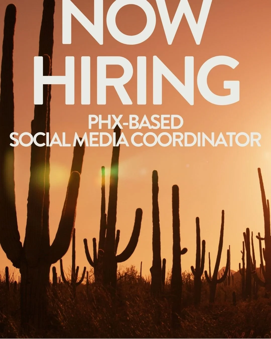 🌵 Hey desert folks 🌵⁠
⁠
We're looking for a Social Media Coordinator in the PHX/Scottsdale! Are you in the area and looking for a gig in hospitality and lifestyle social media? Hellllllo we're here!⁠
⁠
What are we looking for? ⁠
- Someone with 1-2 