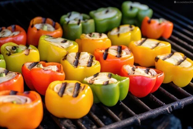 Grilled Stuffed Peppers and Popsicles
