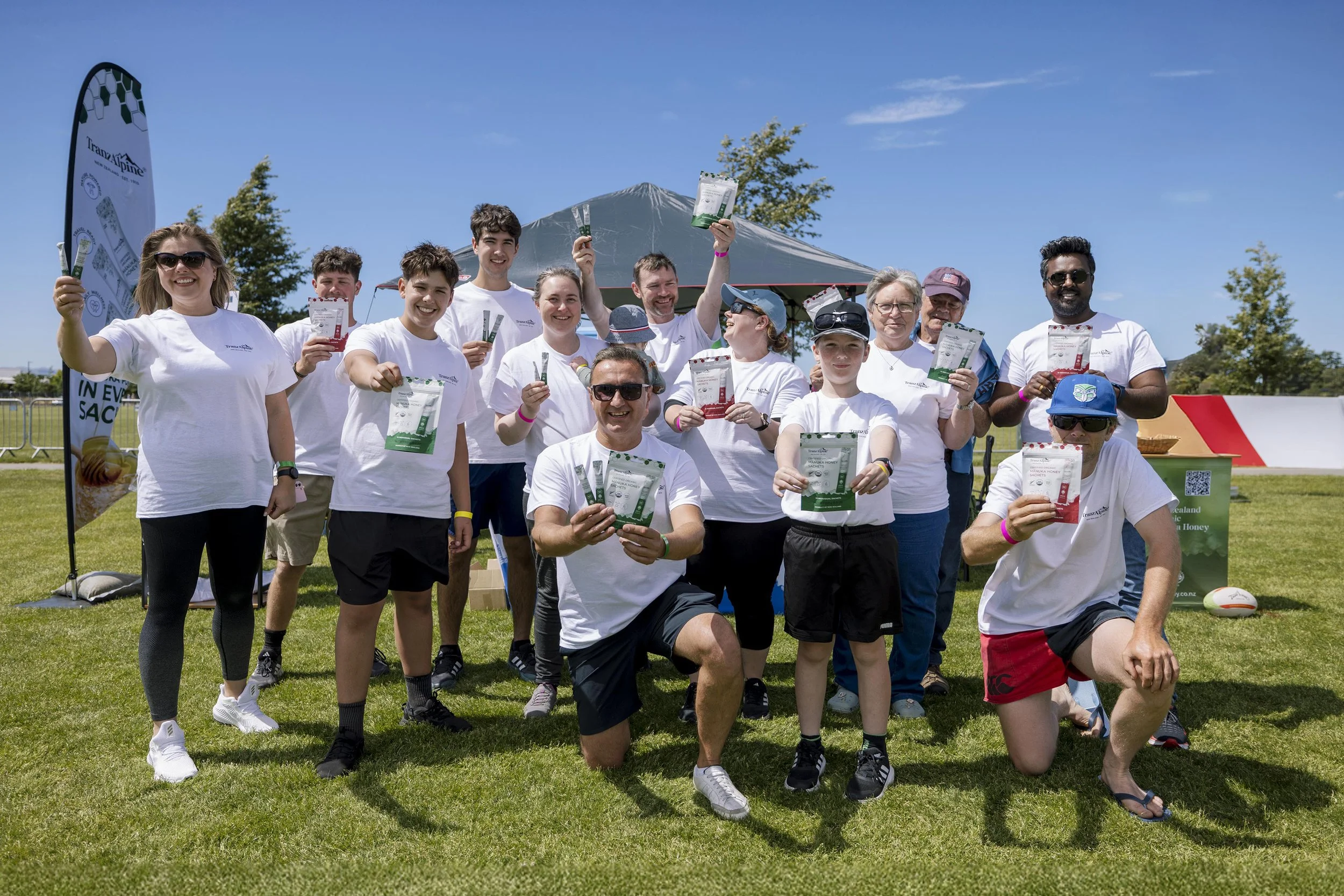 TranzAlpine Team Showcase their Manuka Honey Sachets.jpg