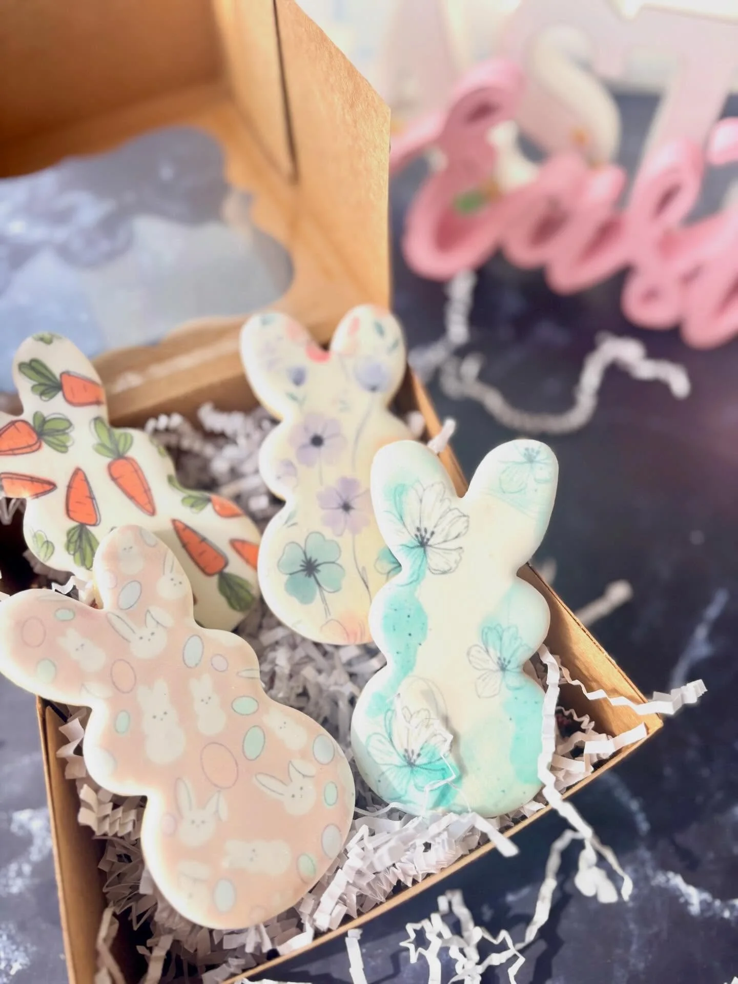 Hoppy Easter, friends! 🐰🌷
Easter goodies are here again, and this year&rsquo;s lineup is sweeter (and cuter) than ever. There&rsquo;s something for every-bunny 🐣🍪
🎁 Cookie Boxes = Because one cookie is never enough
	-$16
✝️ Worthy is the Lamb Co