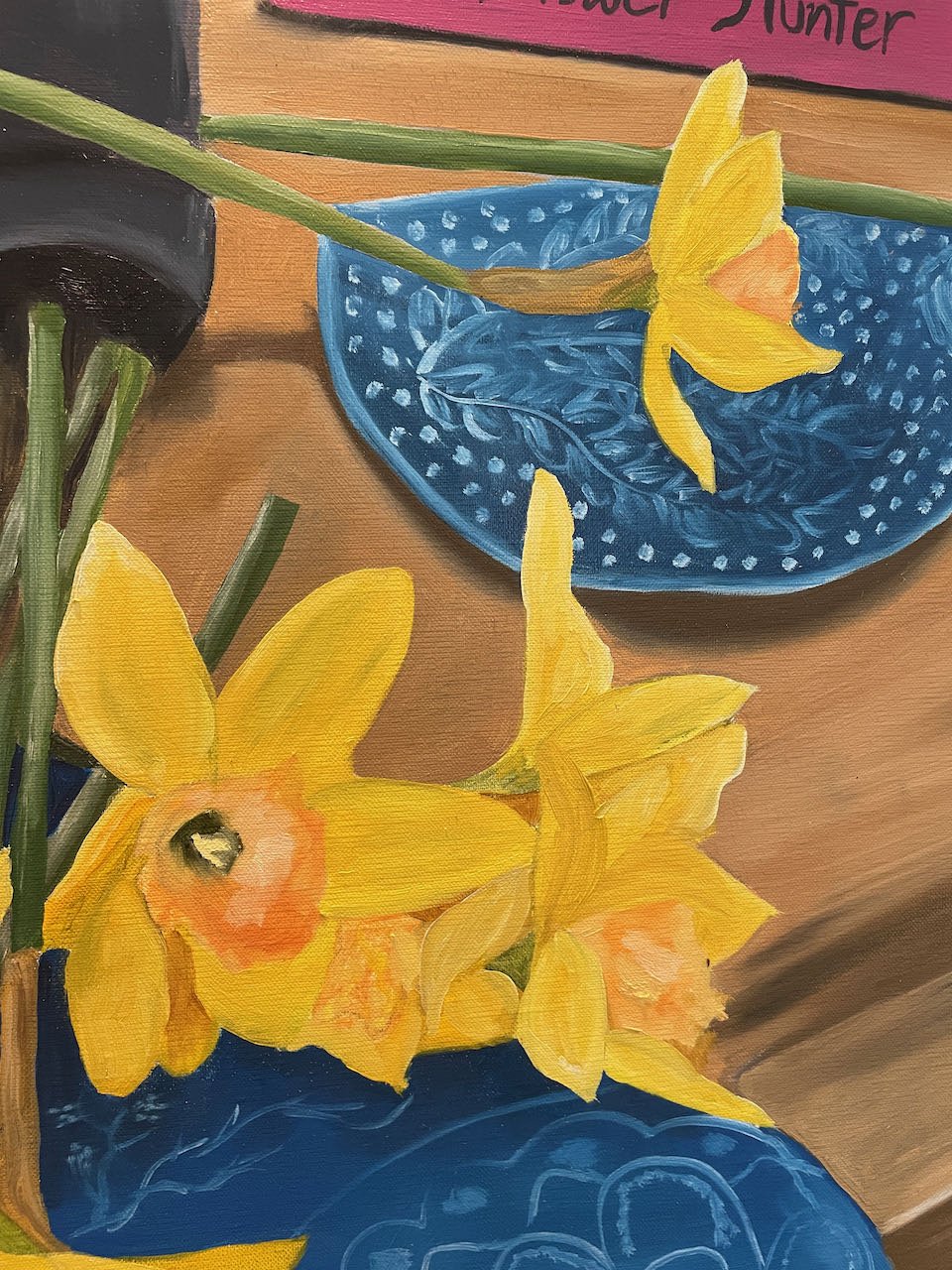 Daffodil Detail - The Flower Hunter - Oil on Canvas