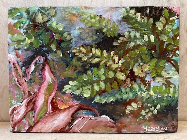Dark Rainforest 2 - Oil on Canvas