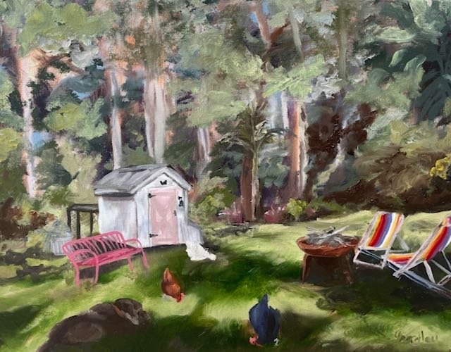 One Fine Chook Pen 1 - Oil on Canvas