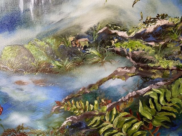 Australian Art | Landscape Oil Sacred River | Shannon Yeardley - Detail A