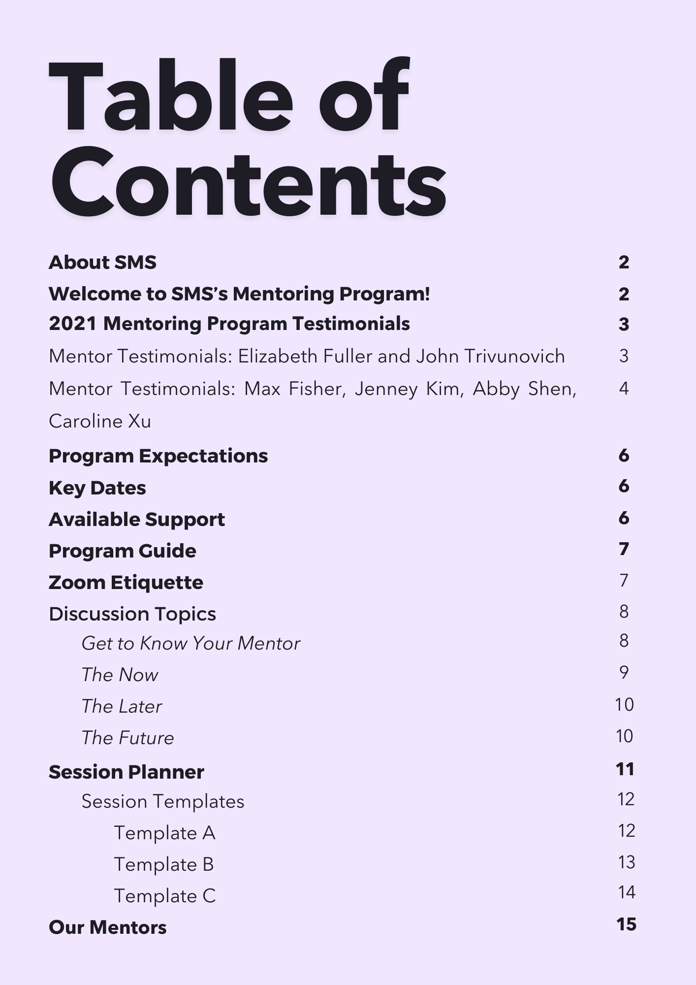 Table of Contents
