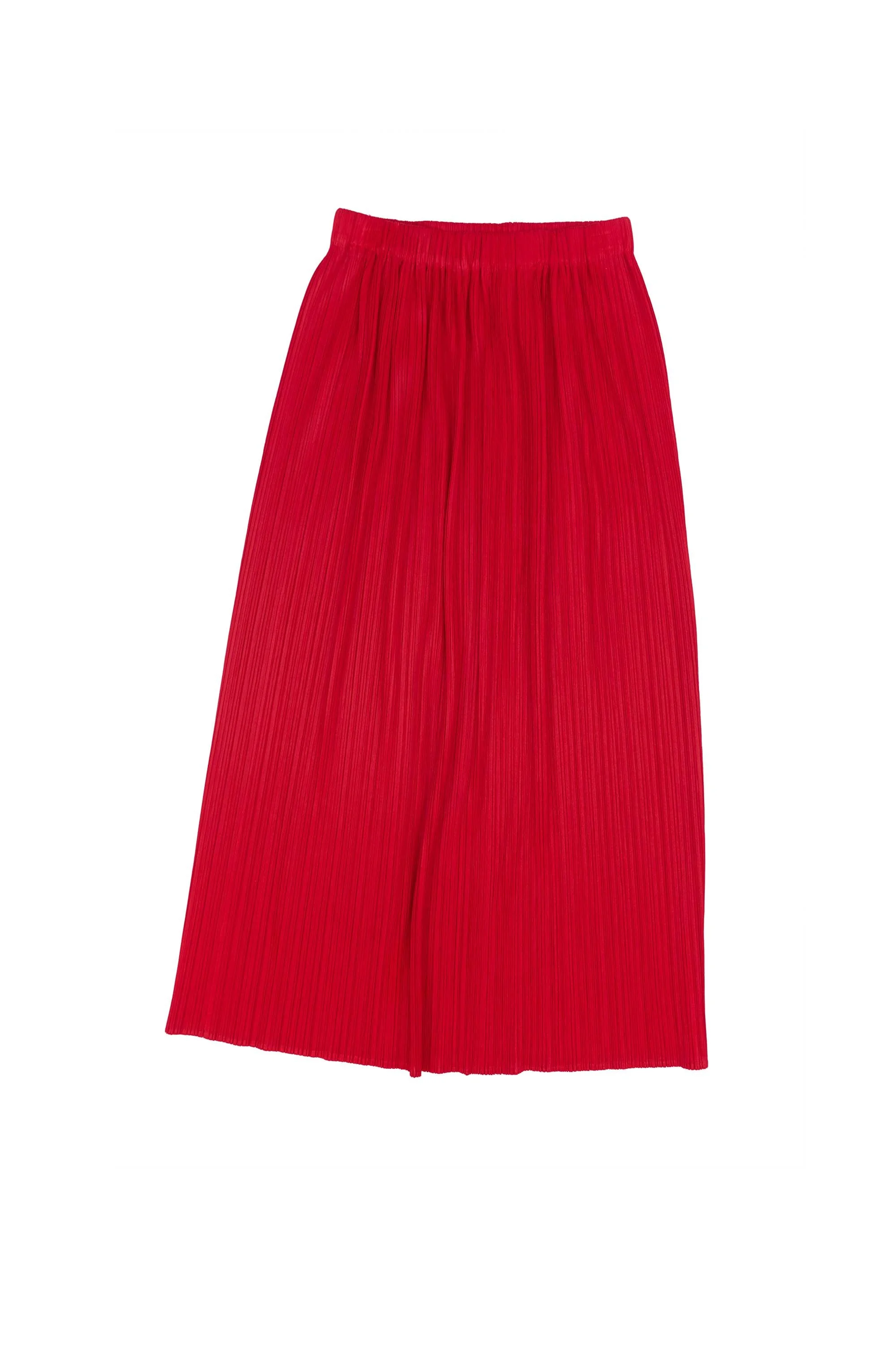 ISSEY MIYAKE red pleated skirt with elastic waist 358.jpg