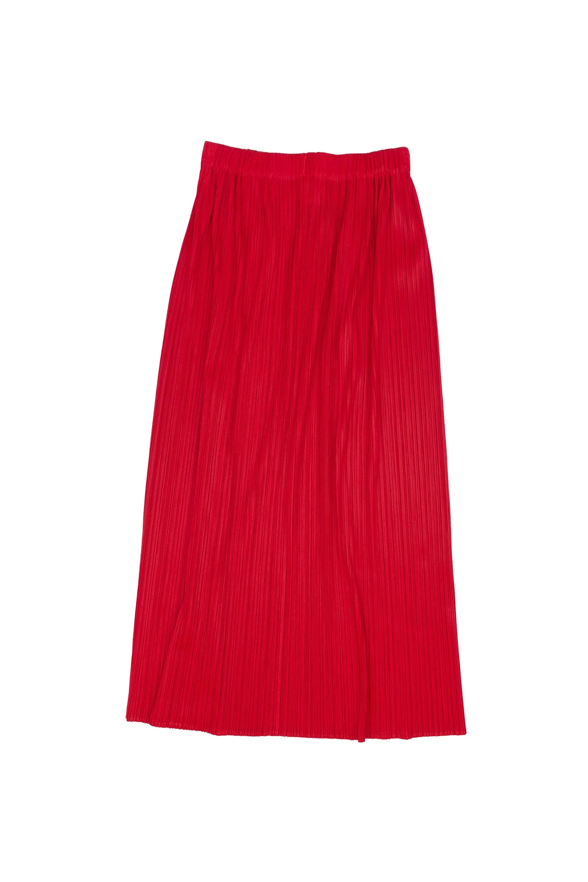 ISSEY MIYAKE red pleated skirt with elastic waist 359.jpg