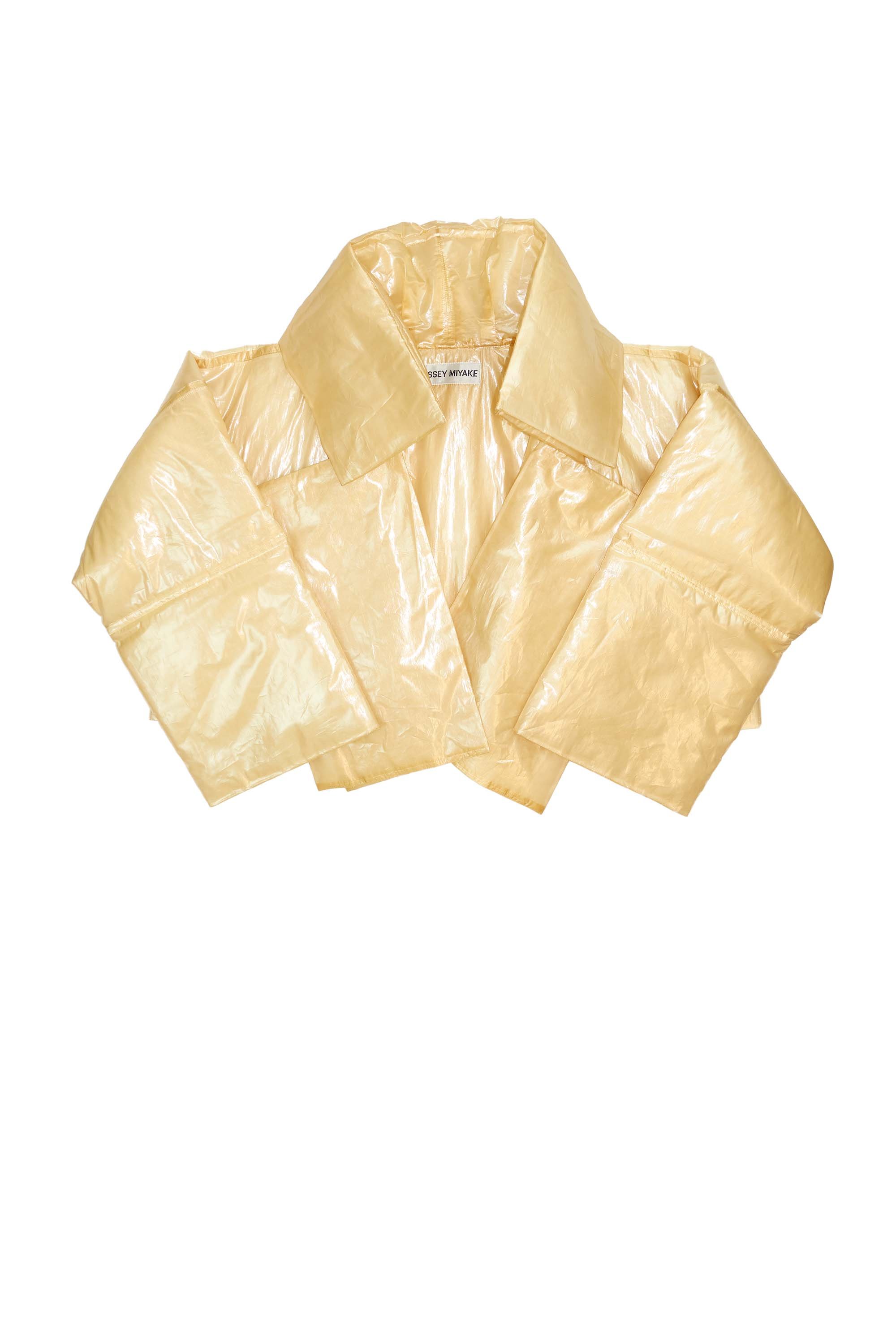 ISSEY MIYAKE Shiny Cropped Plastic-y wide silhouette Puffer Jacket 599.jpg