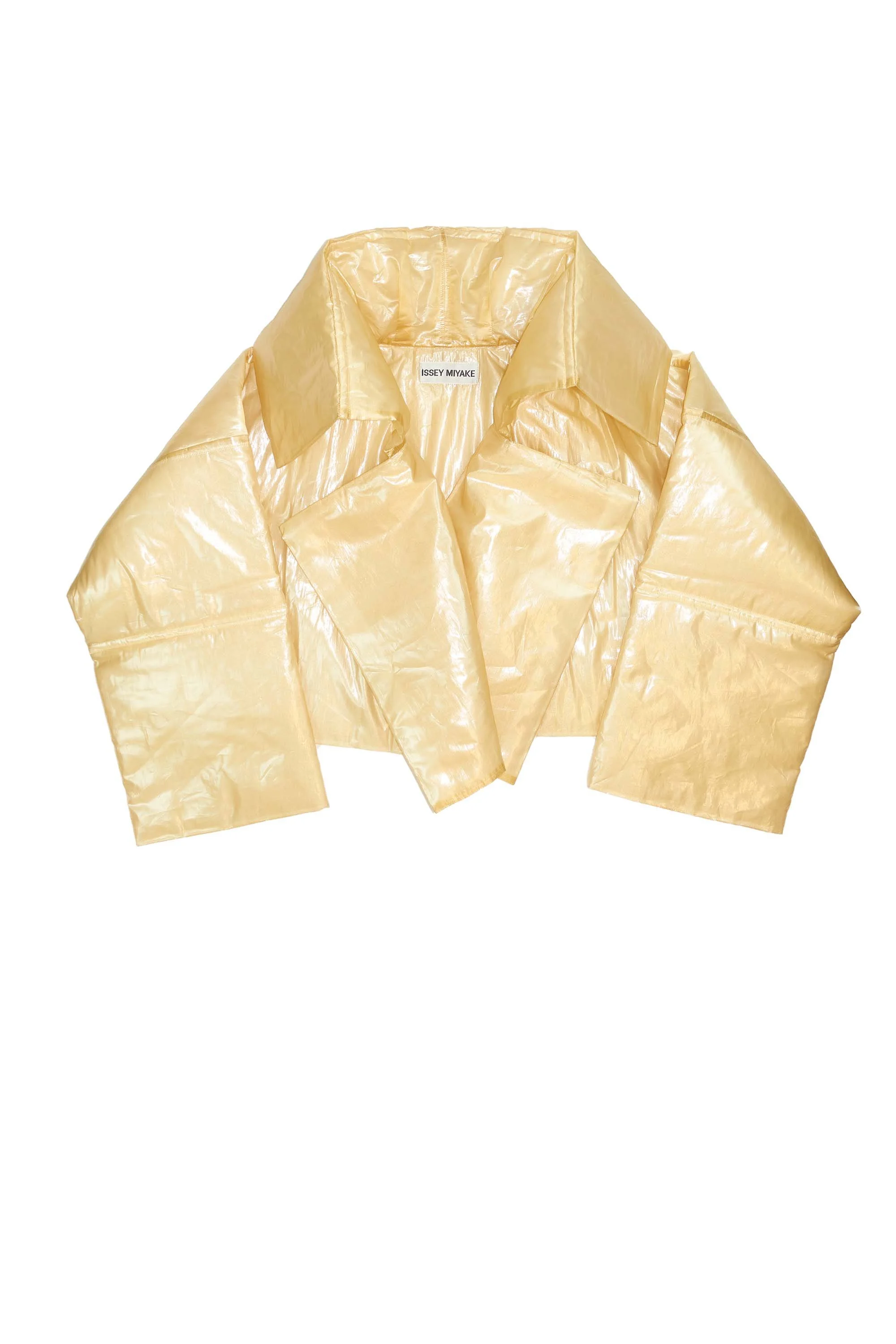 ISSEY MIYAKE Shiny Cropped Plastic-y wide silhouette Puffer Jacket 597.jpg