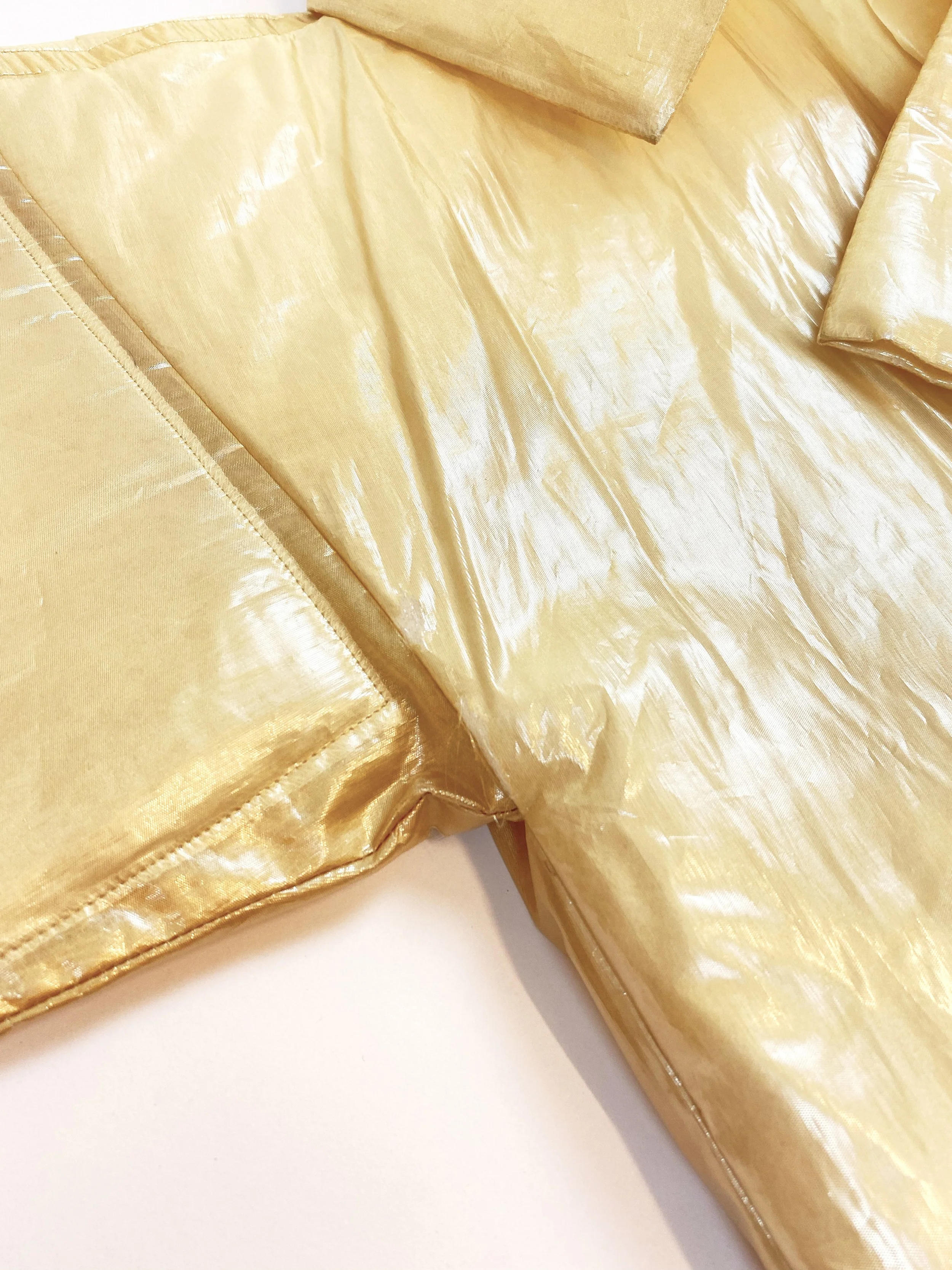 ISSEY MIYAKE Shiny Cropped Plastic-y wide silhouette Puffer Jacket 608.jpg