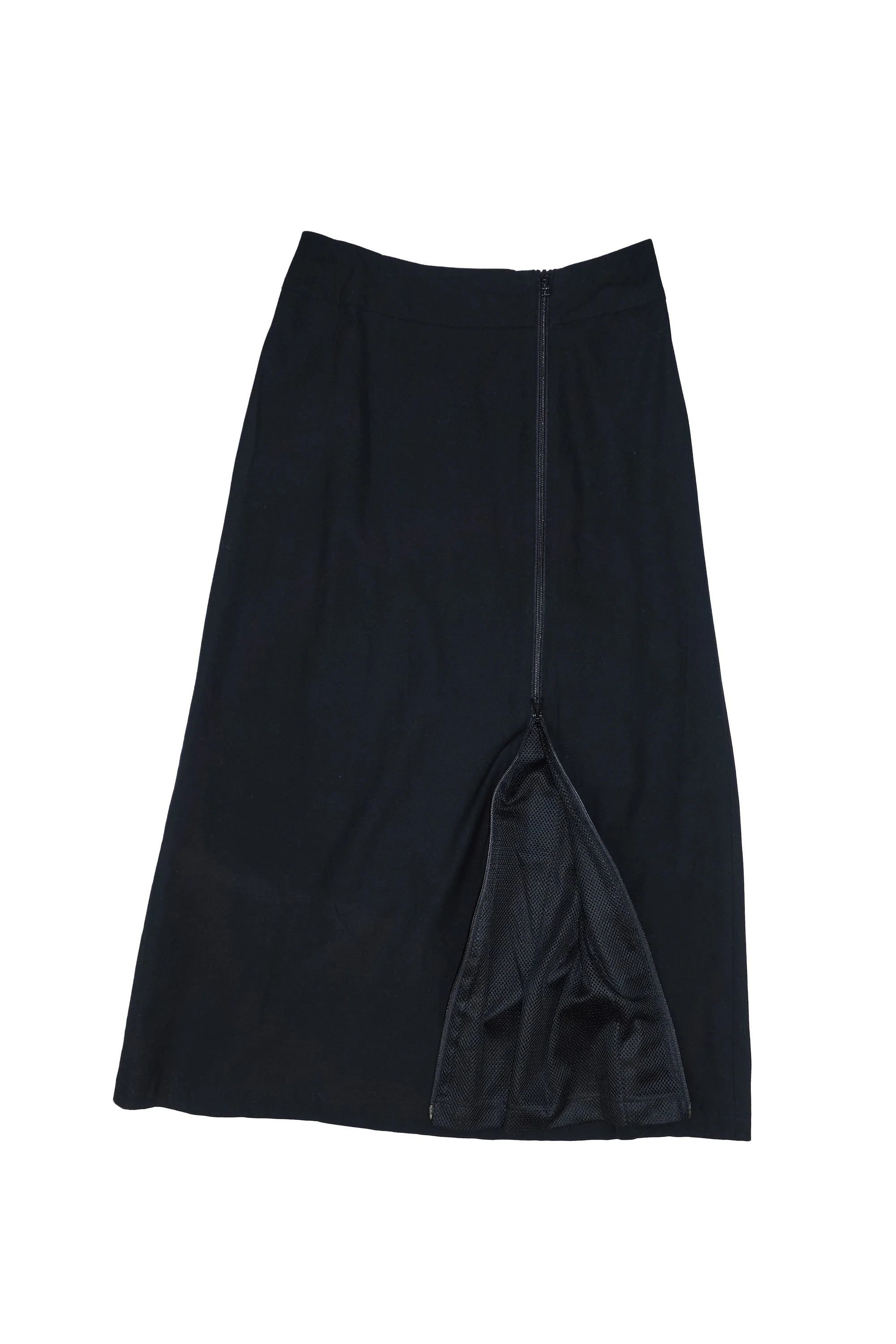 ISSEY MIYAKE zip mesh reveal long skirt (black) ￼￼712 220430.jpg