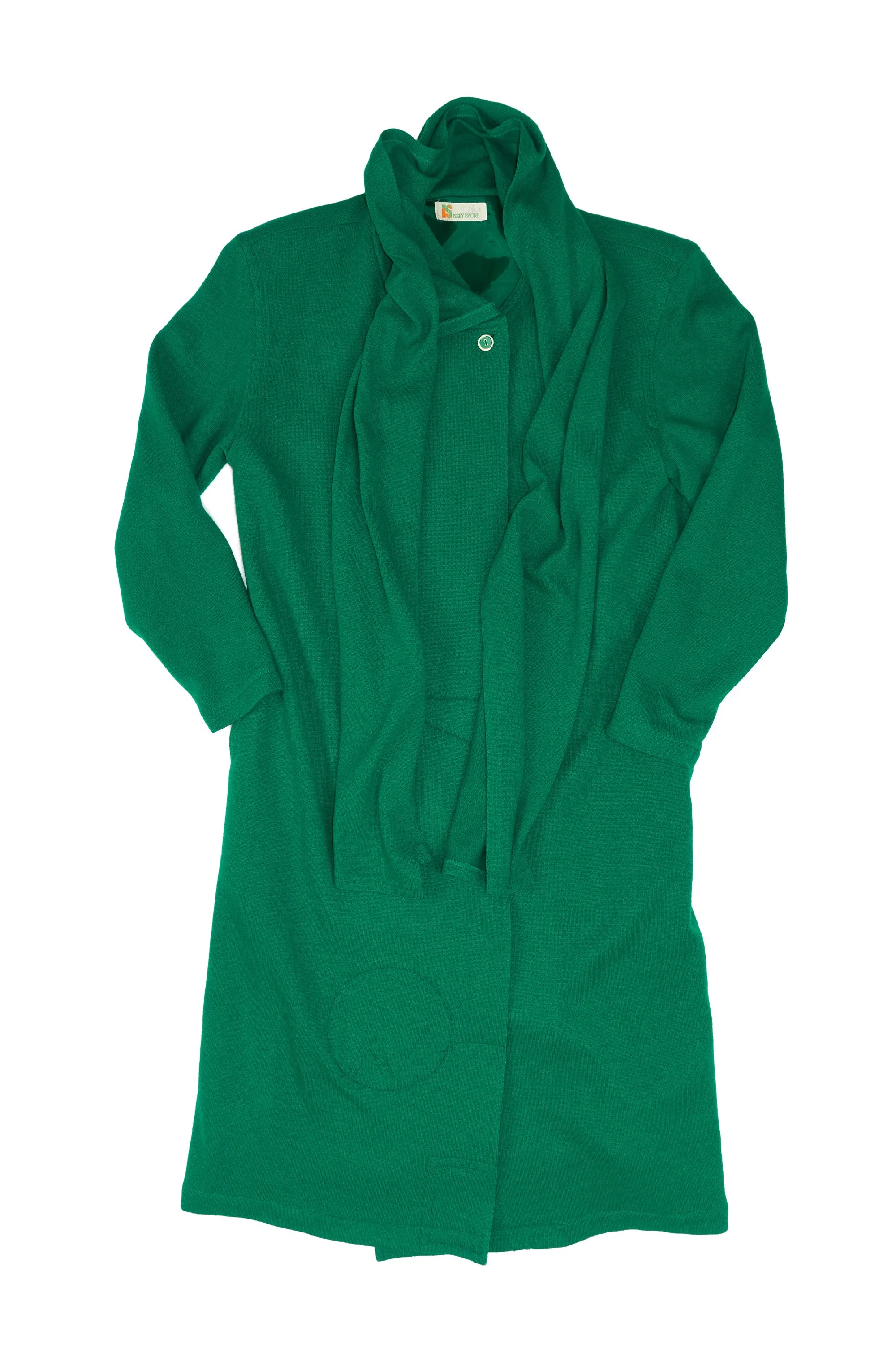 ISSEY SPORT c.1970s - 1980s longsleeve wool dress with built in scarf 755 220504.jpg