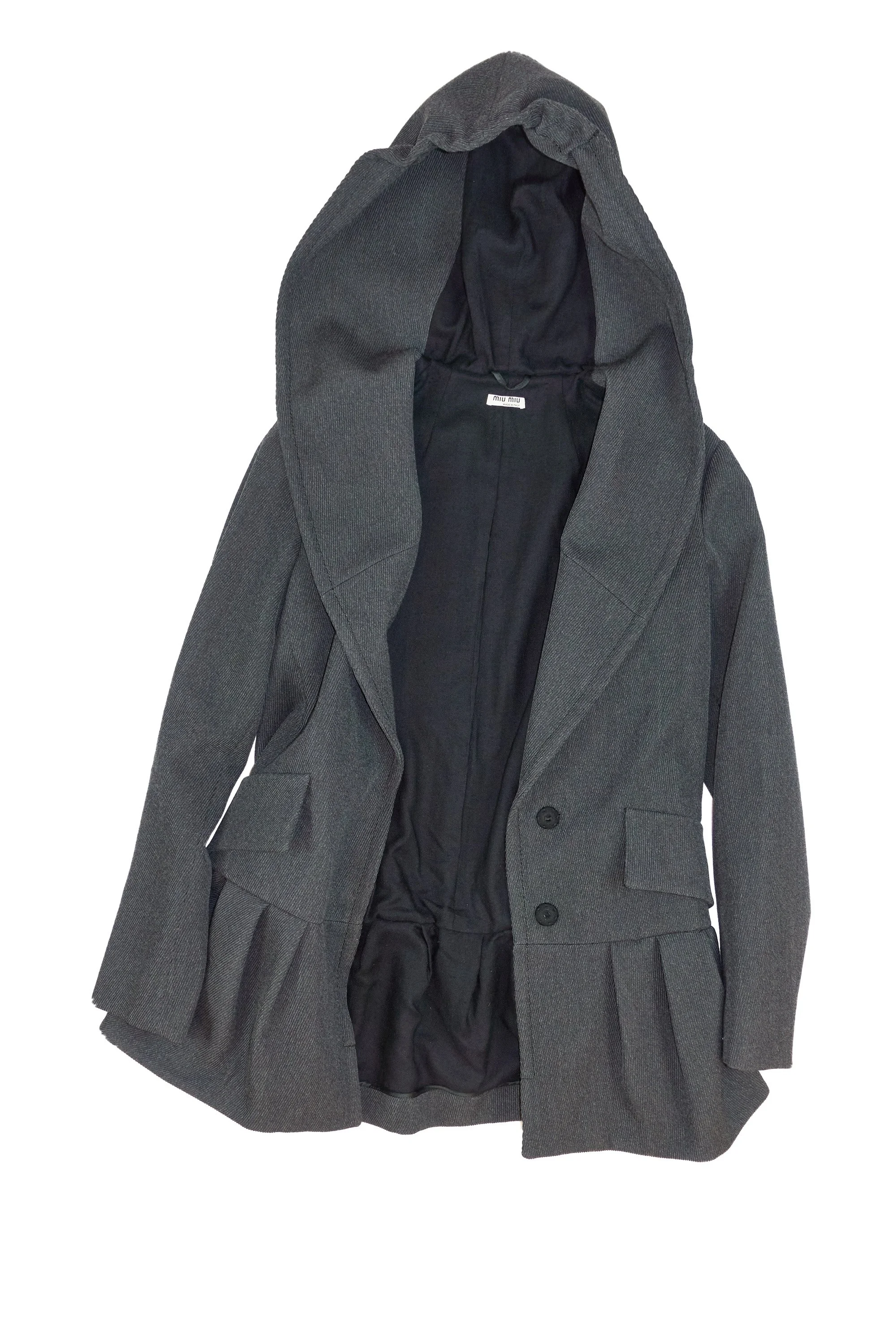 MIU MIU wool peplum hooded blazer (grey) 802 220504.jpg
