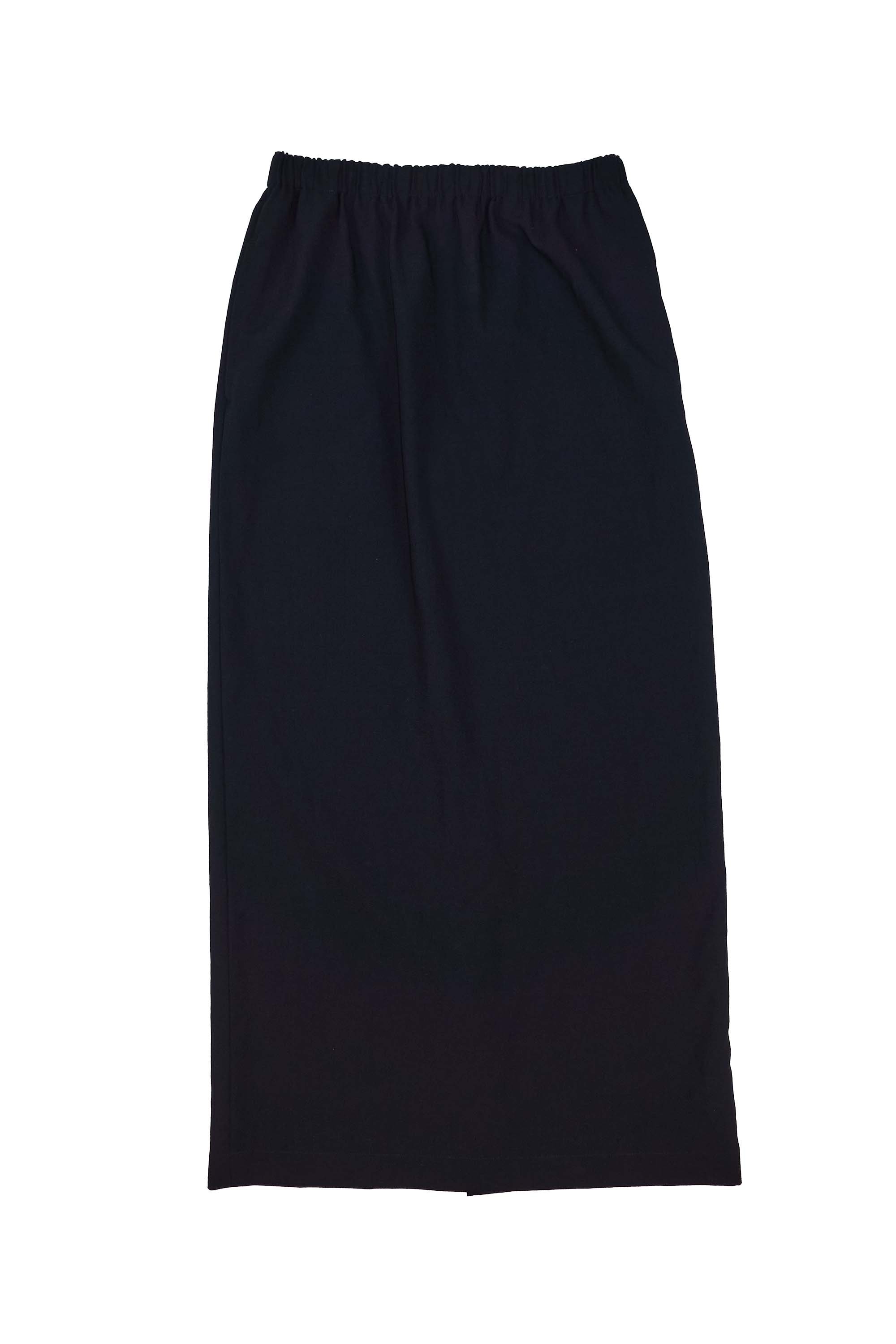 RDC CDG navy lighweight wool elastic drawstring skirt 861 220513.jpg