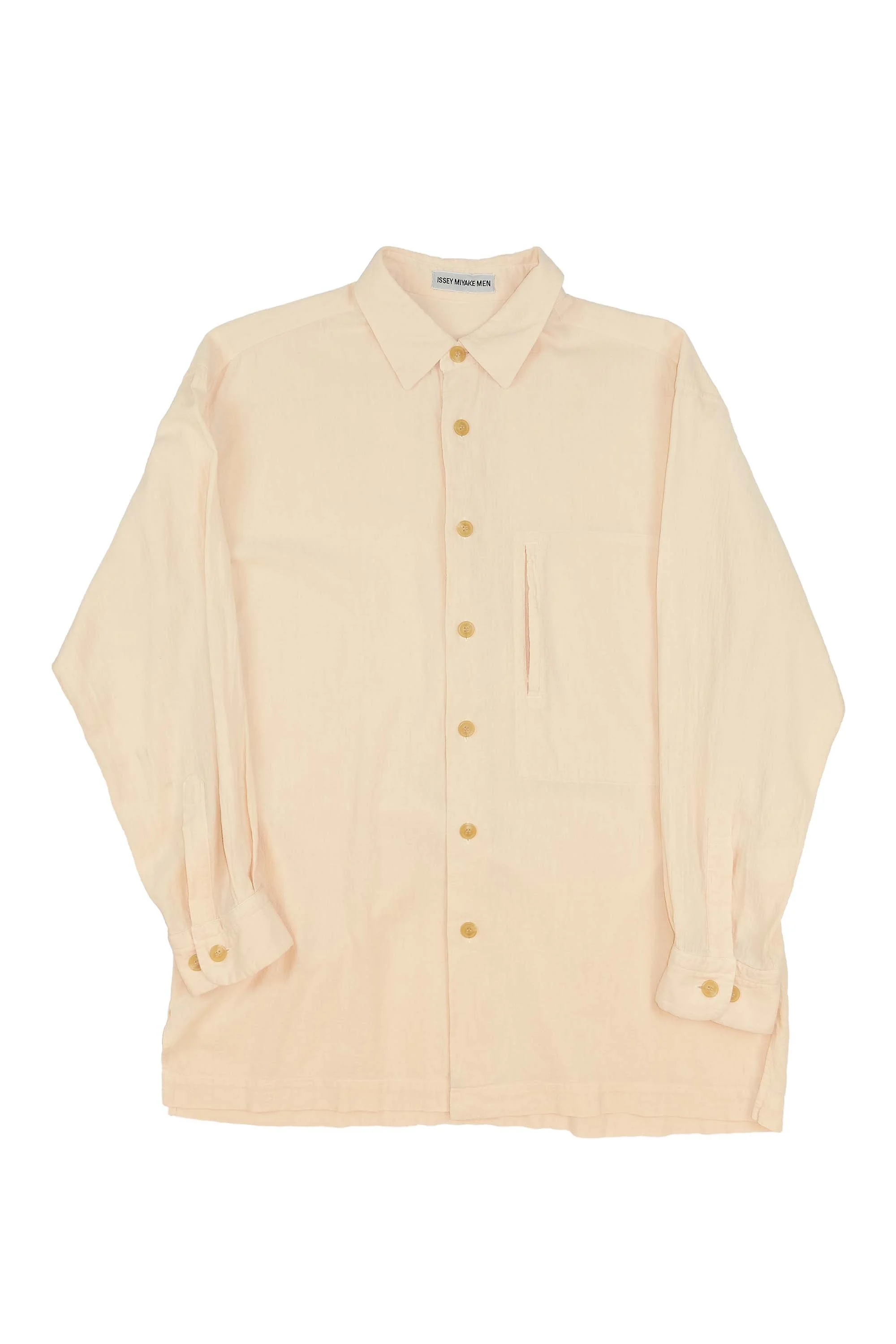 ISSEY MIYAKE MEN longsleeve soft peach shirt with vertical pocket 863 220513.jpg