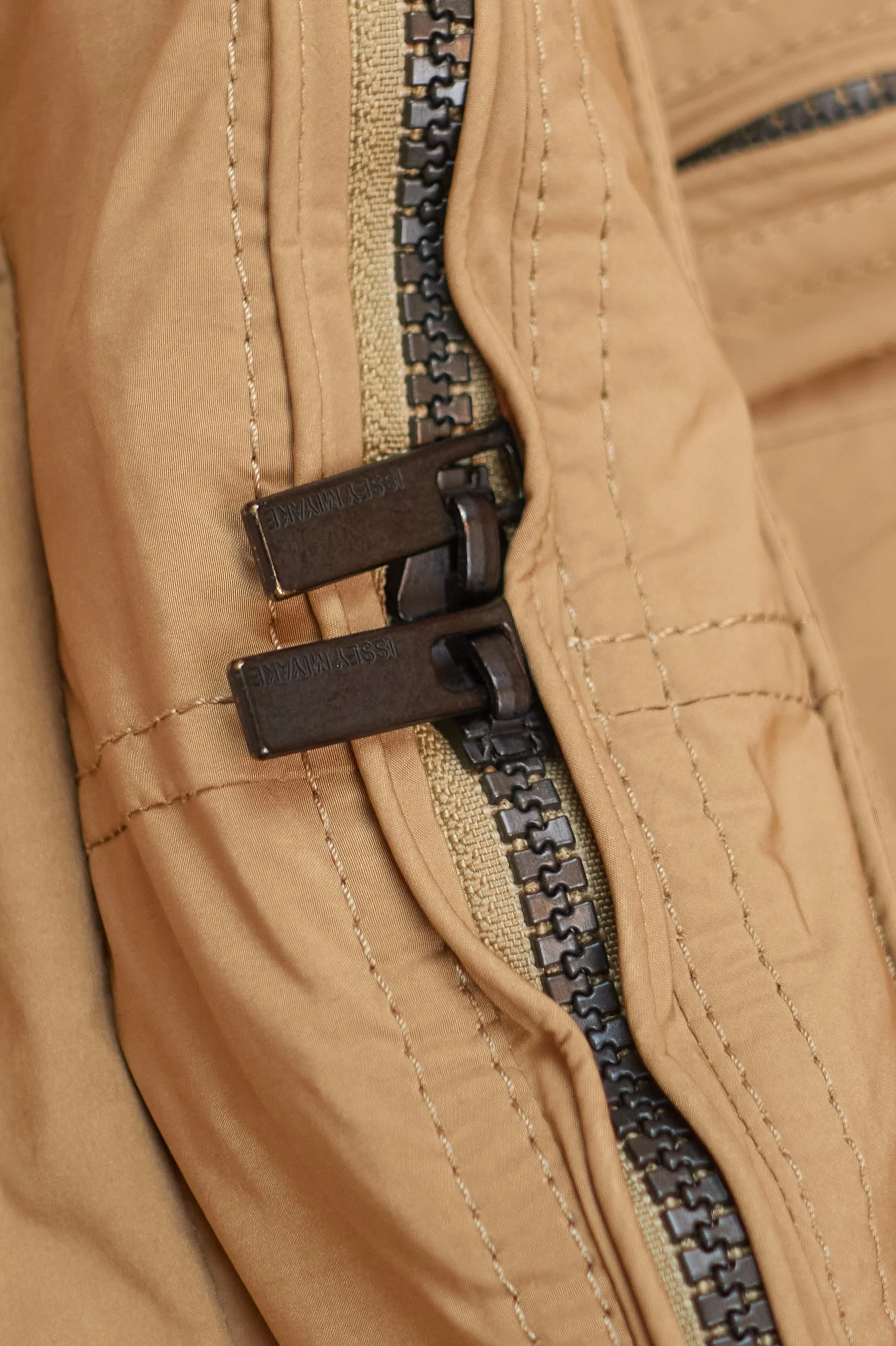 ISSEY MIYAKE full length zip nylon coat 325.jpg