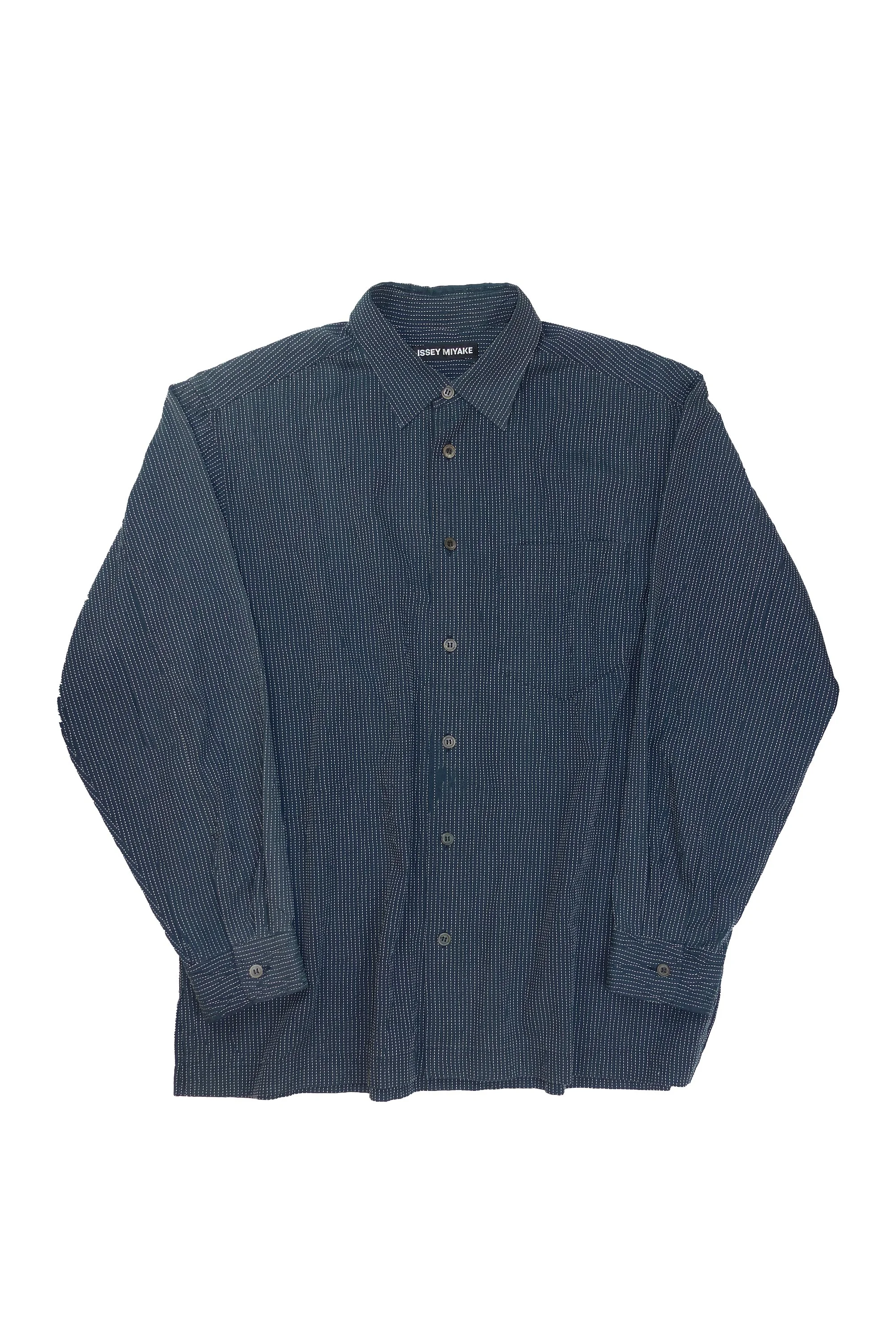 ISSEY MIYAKE striped crinkle shirt  363.jpg