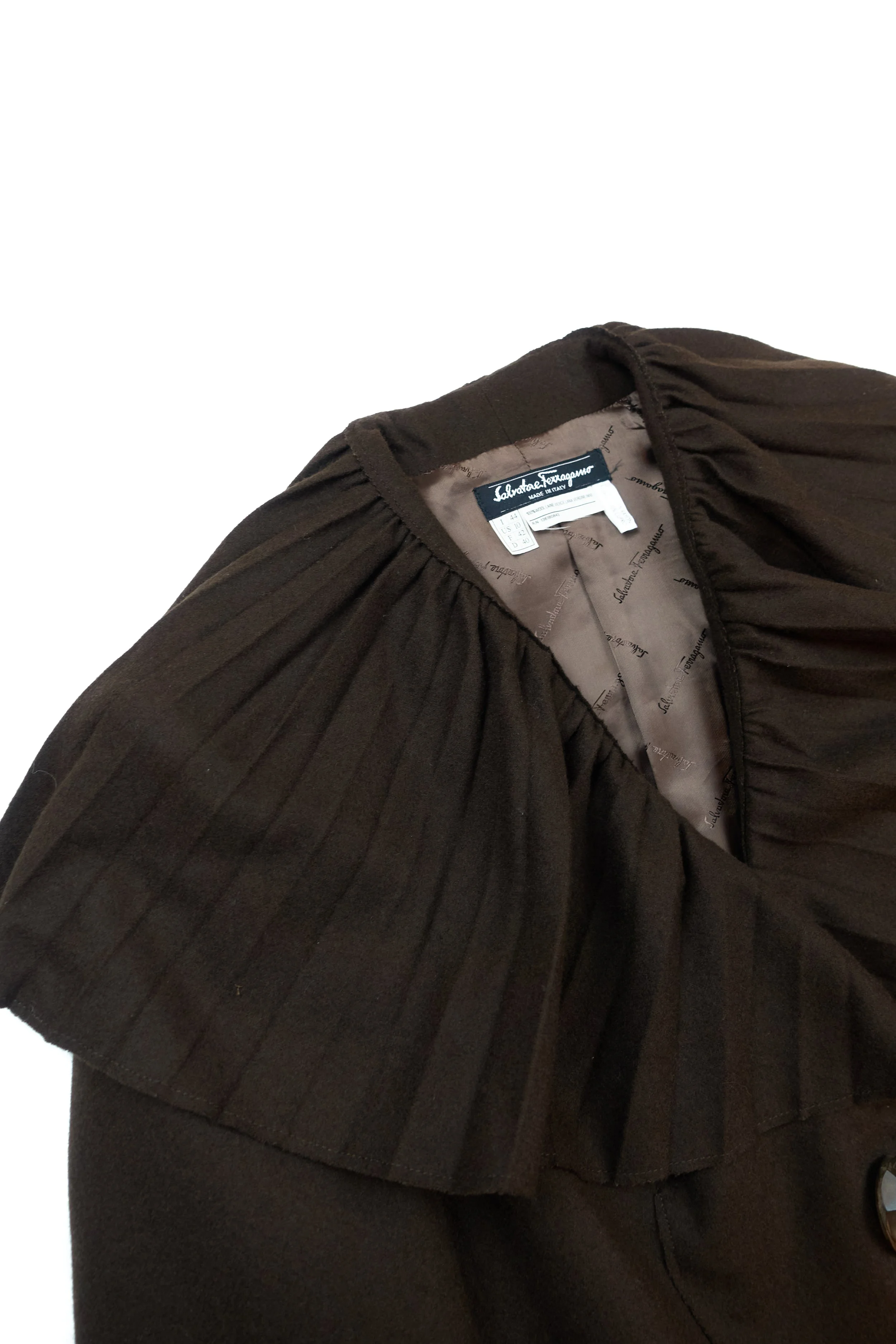 FERRAGAMO SALVATORE pleated collar wool jacket  452 DSC08877.jpg