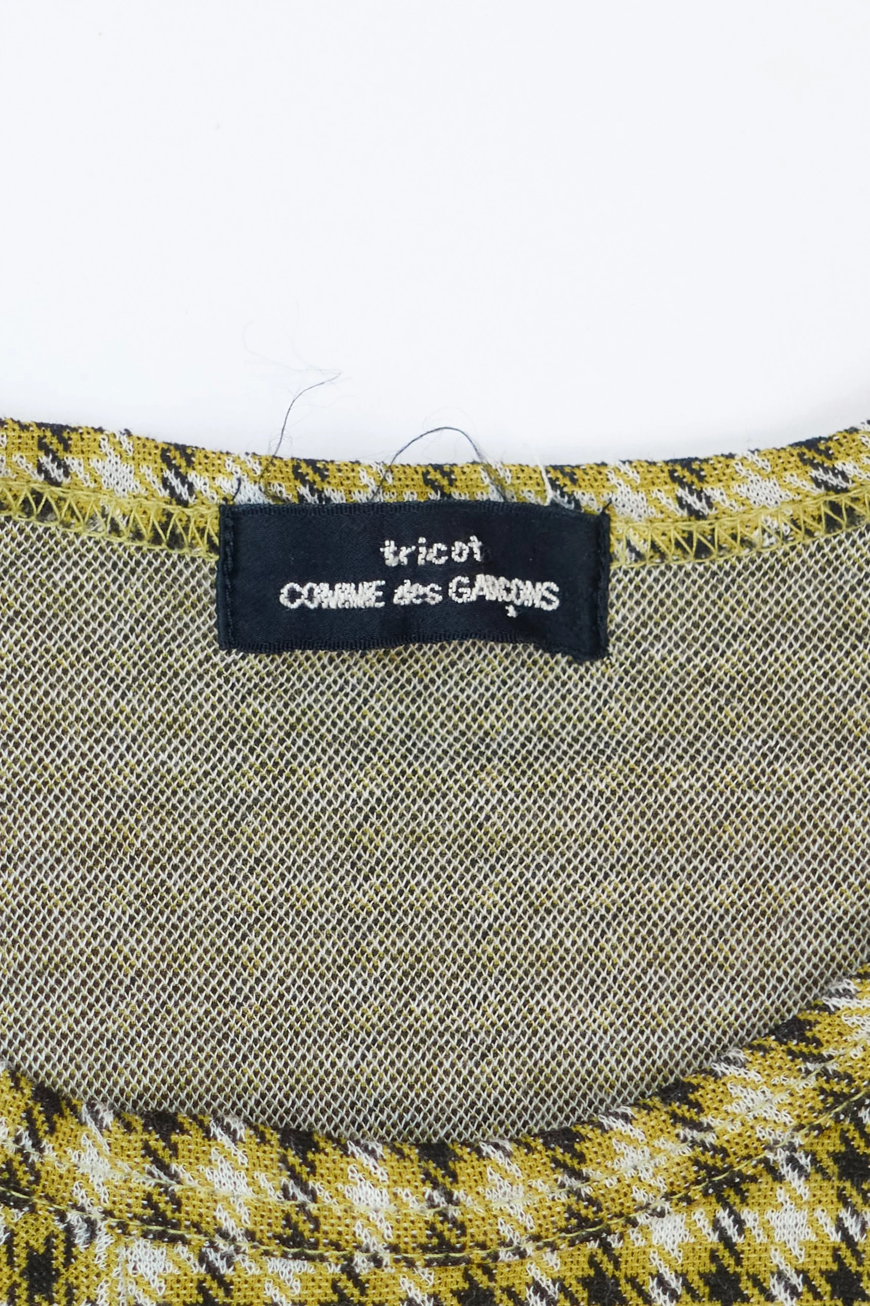 TRICOT COMME DES GARCONS clash panel houndstooth plaid knit  482 DSC09168241.jpg