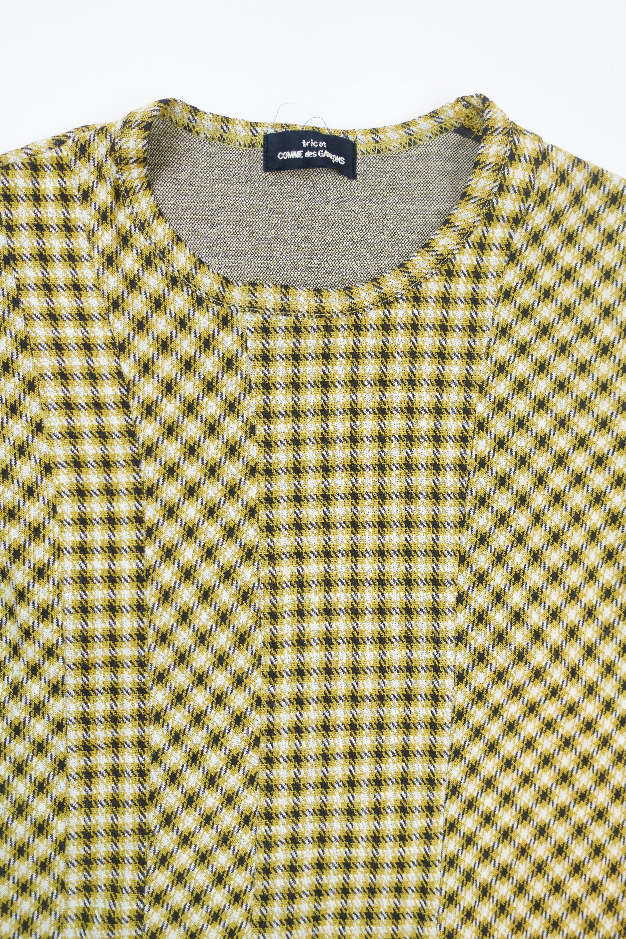 TRICOT COMME DES GARCONS clash panel houndstooth plaid knit  484 DSC09164245.jpg