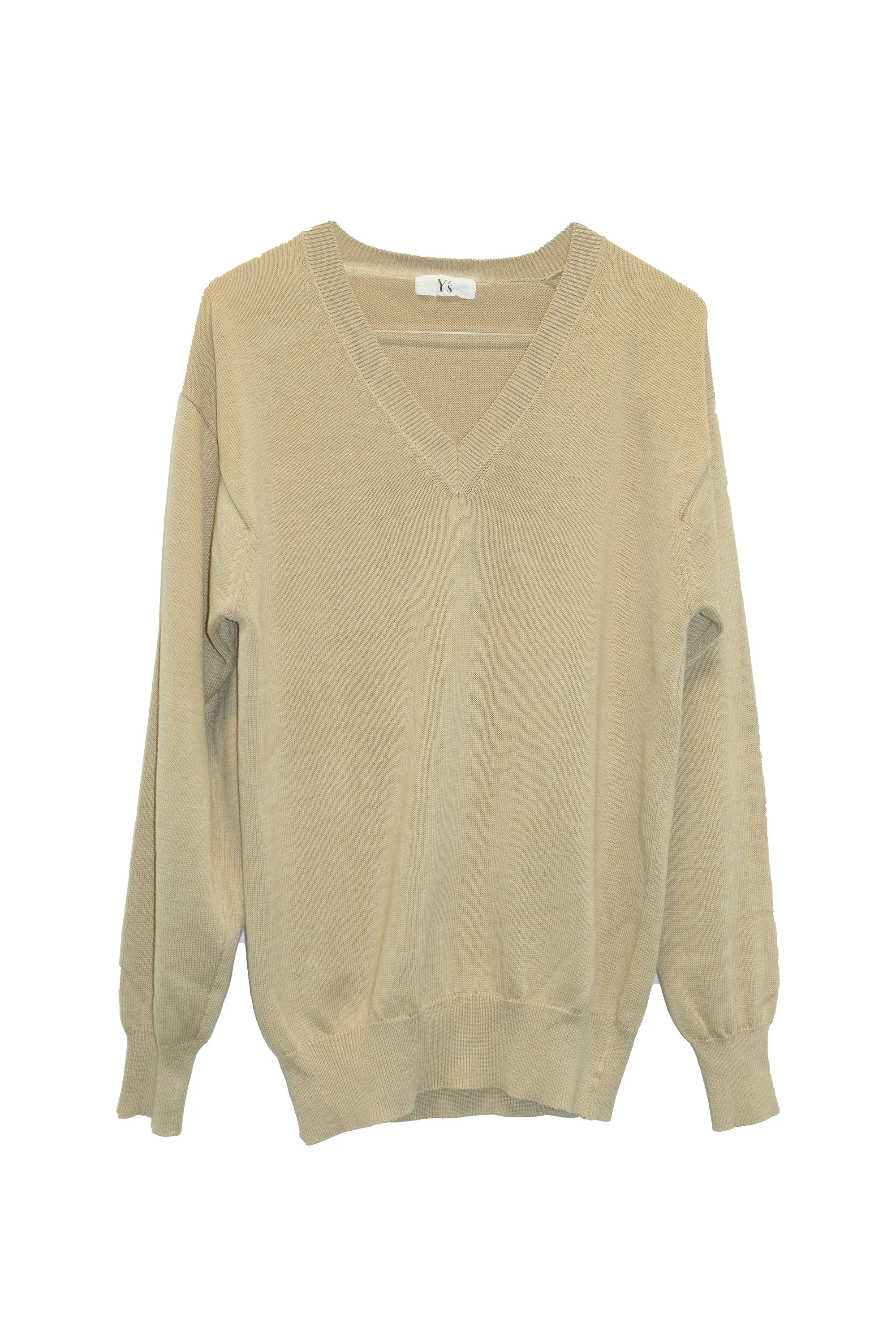 Yohji Yamamoto Y's cotton v-neck beige  DSC02432205-768.jpg