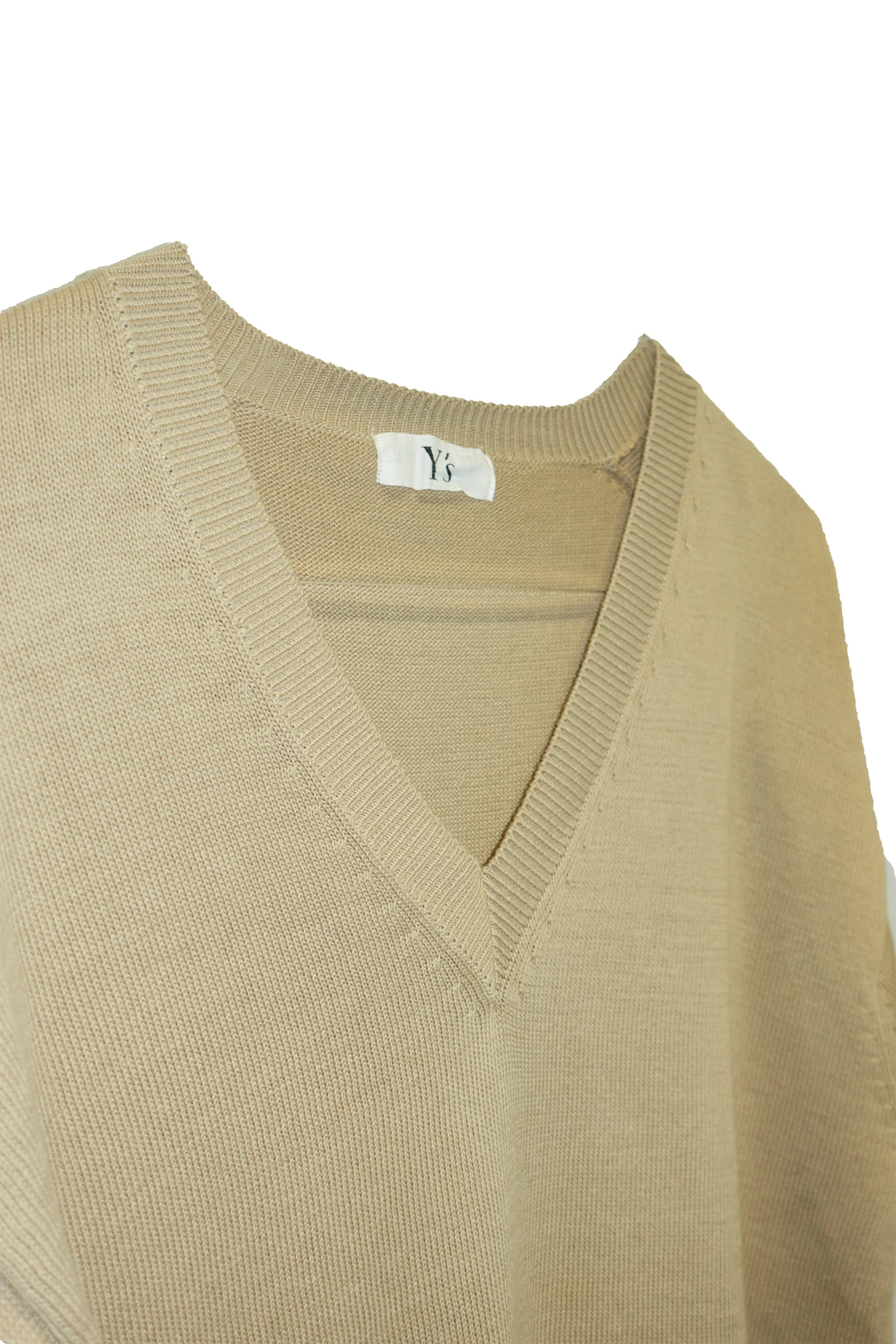 Yohji Yamamoto Y's cotton v-neck beige  DSC02434203-770.jpg